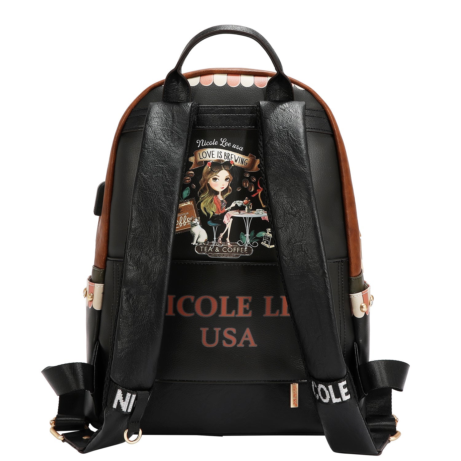 MOCHILA GRANDE DE MODA CON PUERTO DE CARGA USB Y BOLSA (VIRTUAL FRIEND)