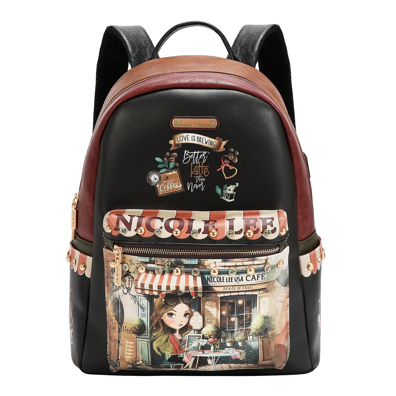 MOCHILA GRANDE DE MODA CON PUERTO DE CARGA USB Y BOLSA (VIRTUAL FRIEND)