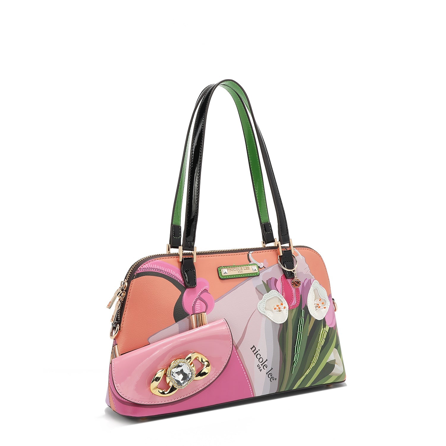 BOLSO DE HOMBRO DOME (VIOLET BLOSSOM)