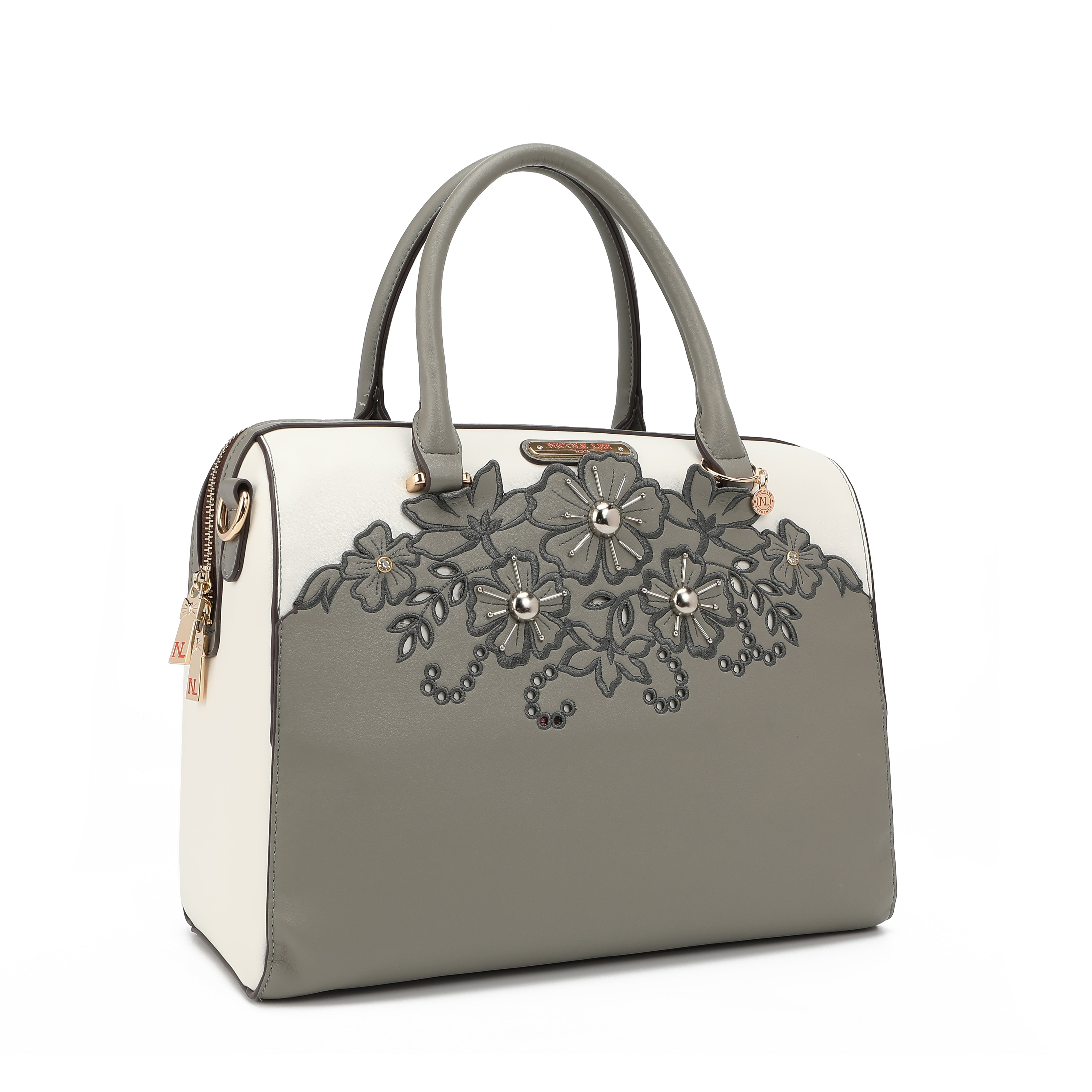 BOLSO BOSTON CON BORDADO FLORAL