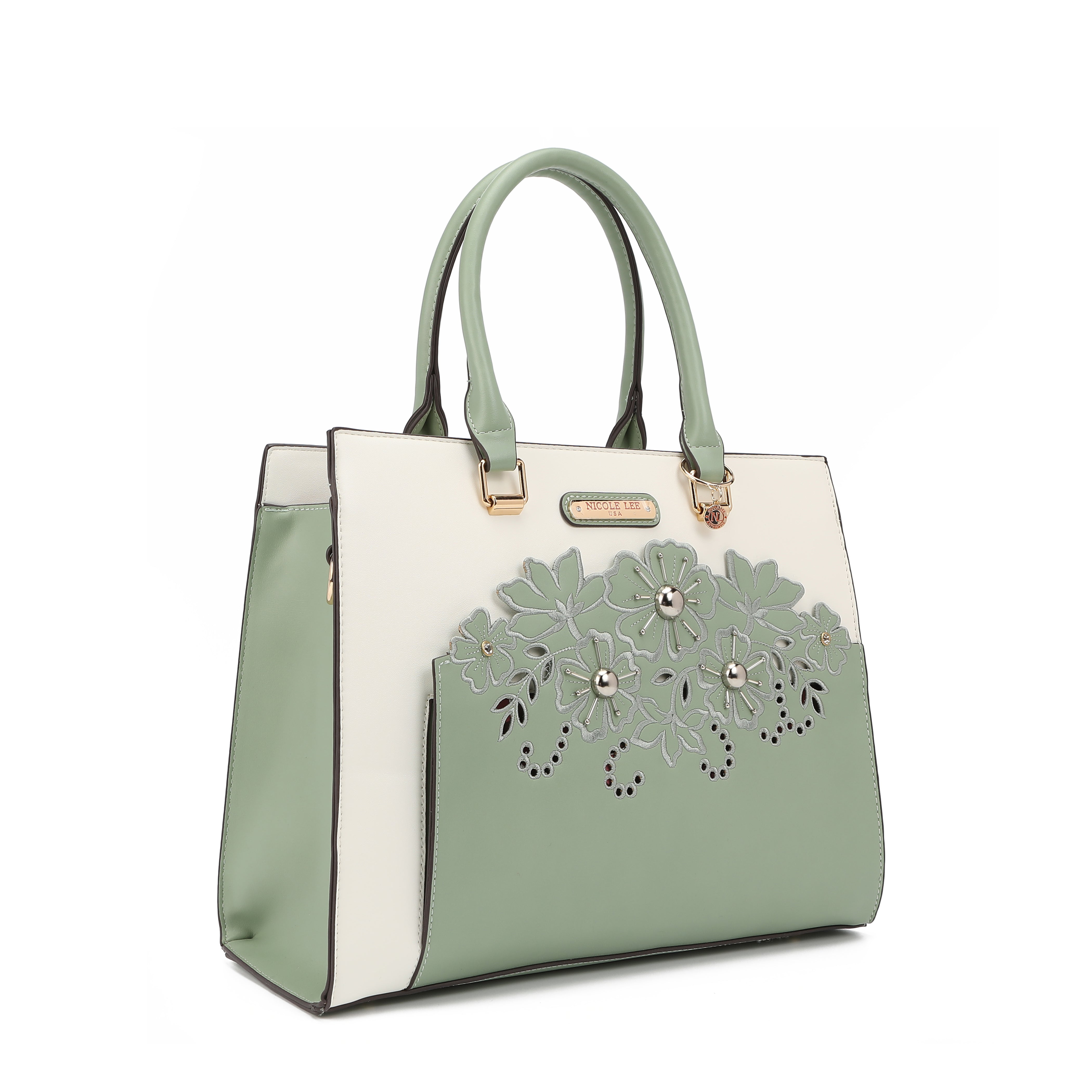 BOLSO TOTE CON BORDADO FLORAL