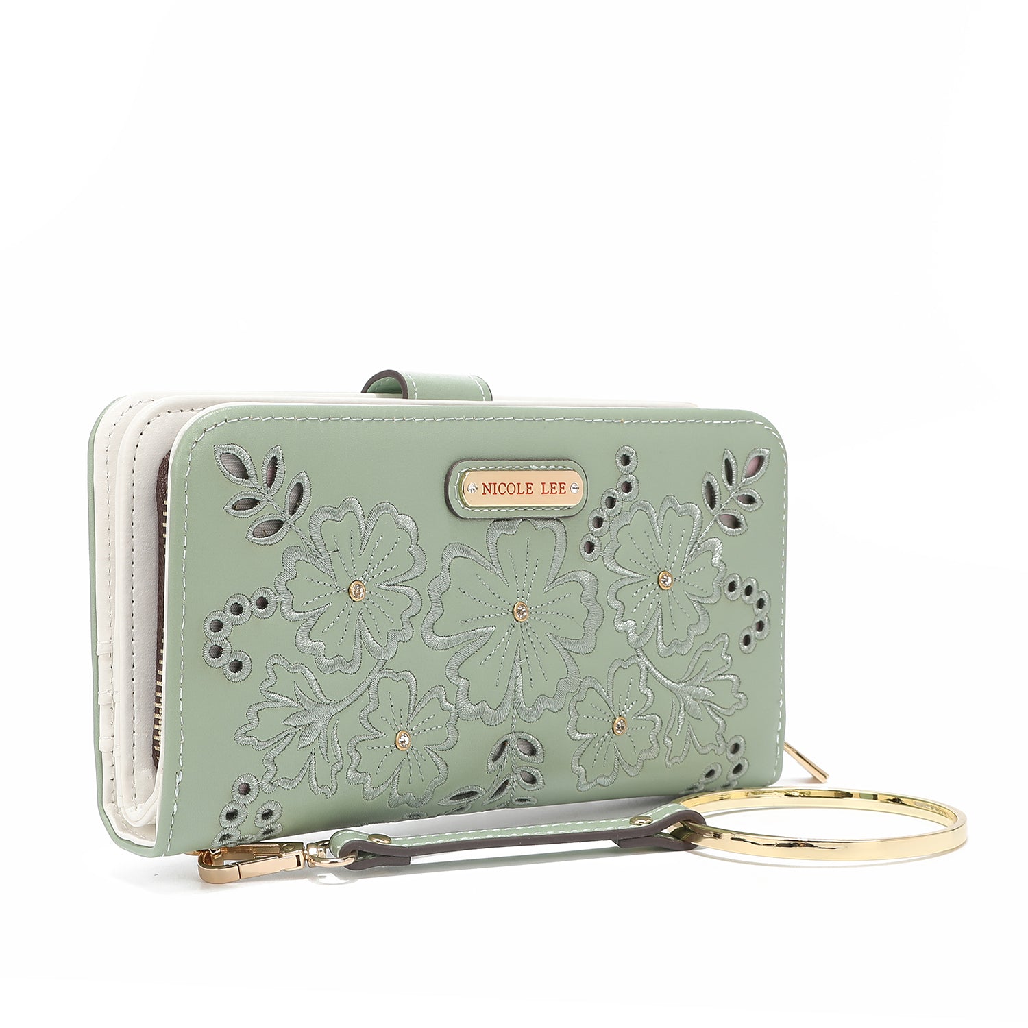 CARTERA FASHION "FLORAL" CON CREMALLERA