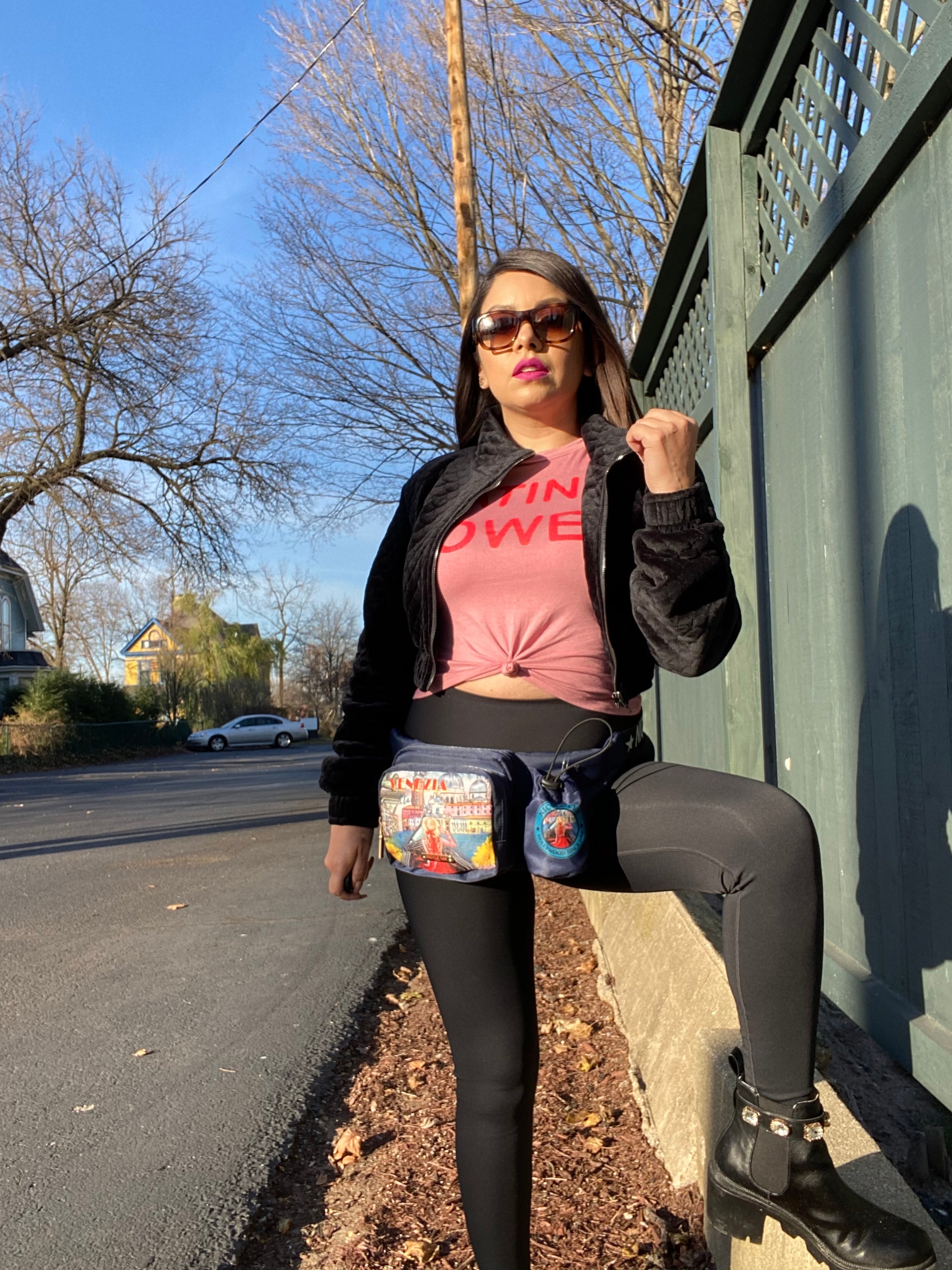 RIÑONERA SUAVE DE NYLON CON ESTAMPADO FASHION