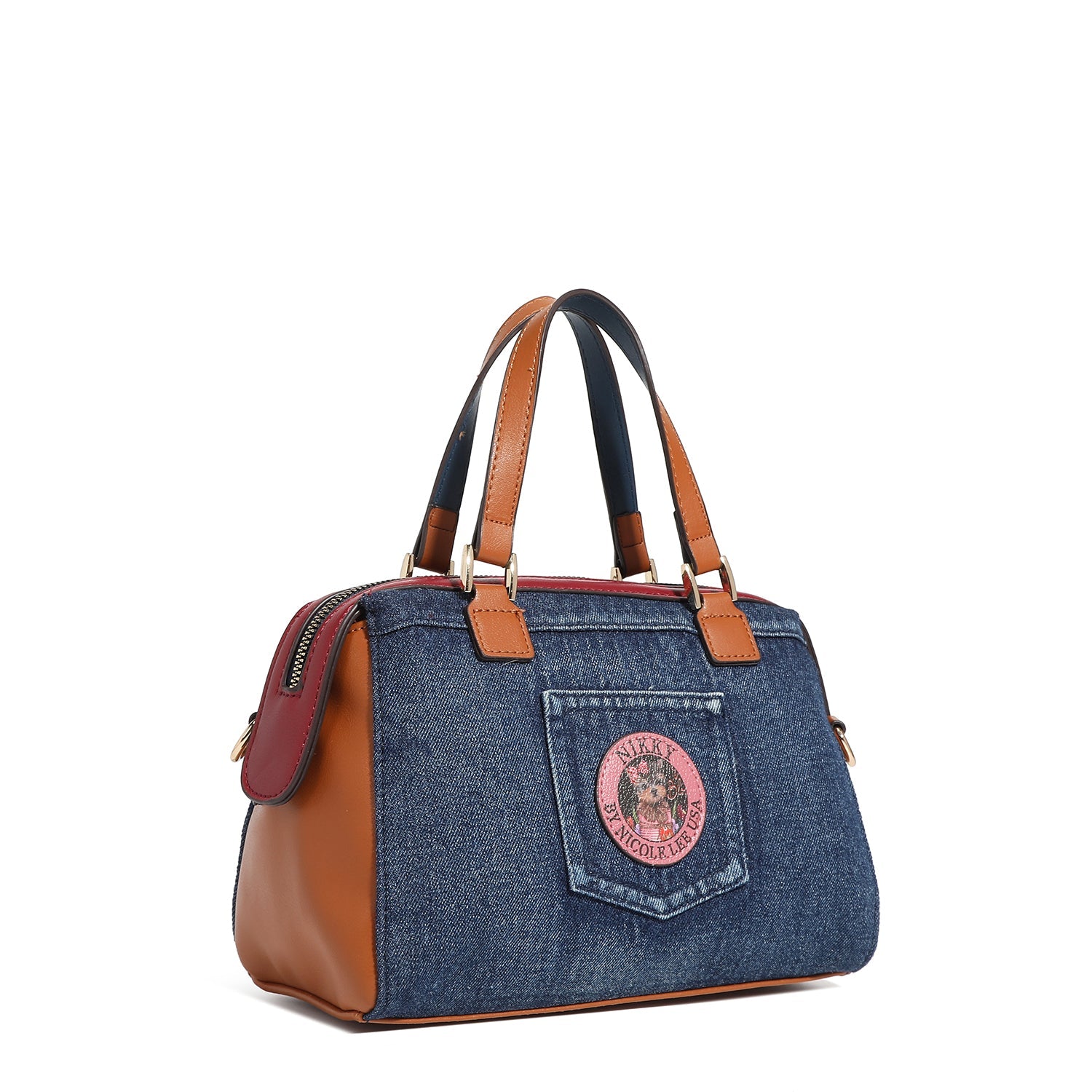 BORSA A TRACOLLA PICCOLA BOSTON <tc>Denim</tc>