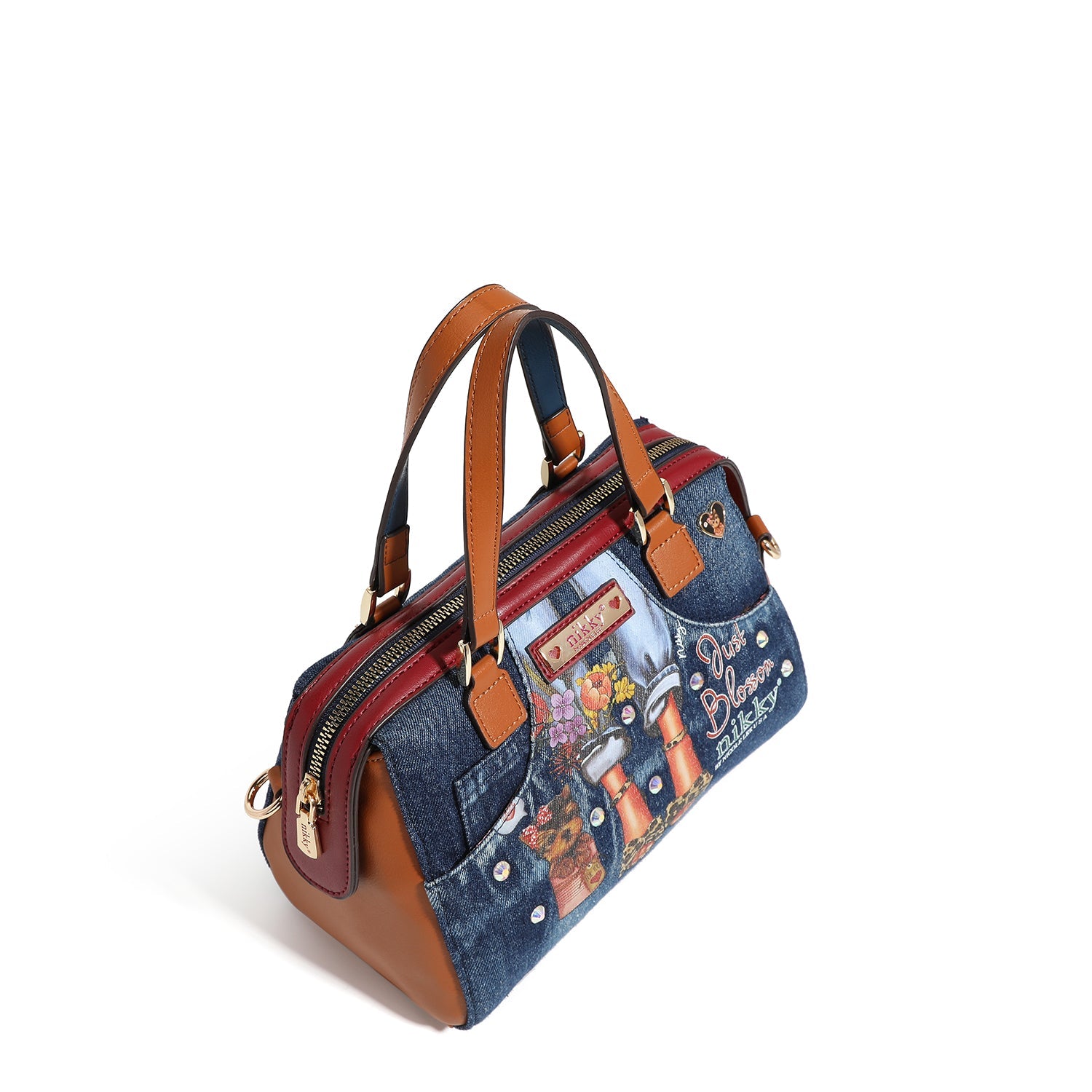BORSA A TRACOLLA PICCOLA BOSTON <tc>Denim</tc>