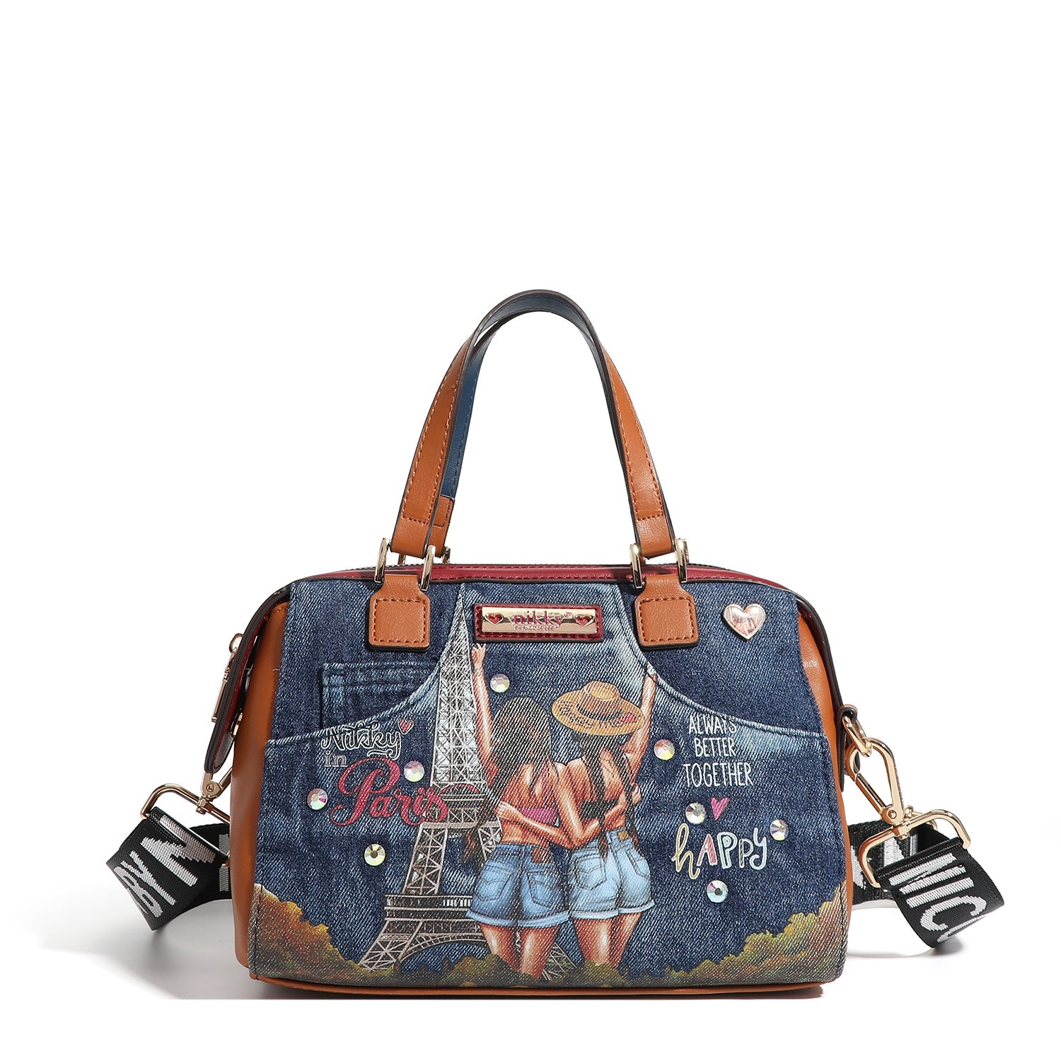 BORSA A TRACOLLA PICCOLA BOSTON <tc>Denim</tc>