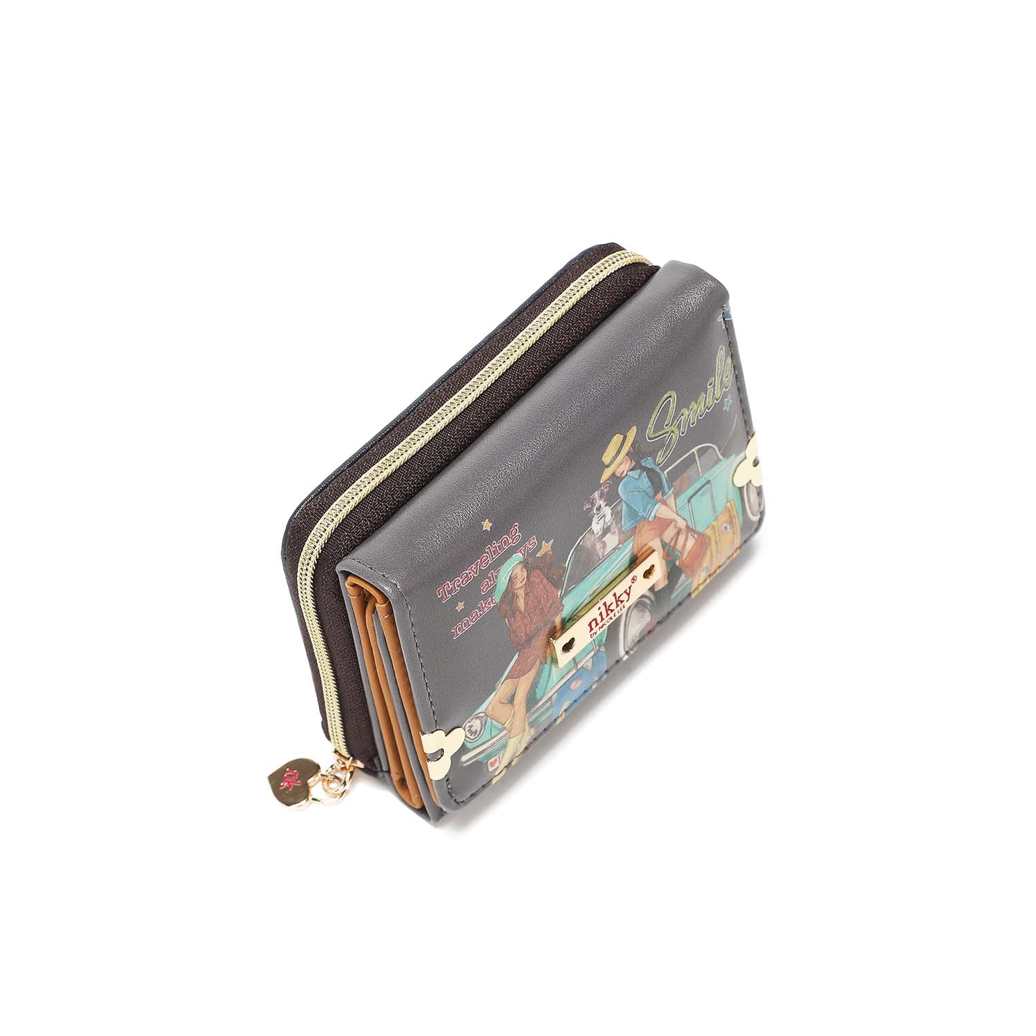 Portfolio con tripla divisione + borsa con cerniera