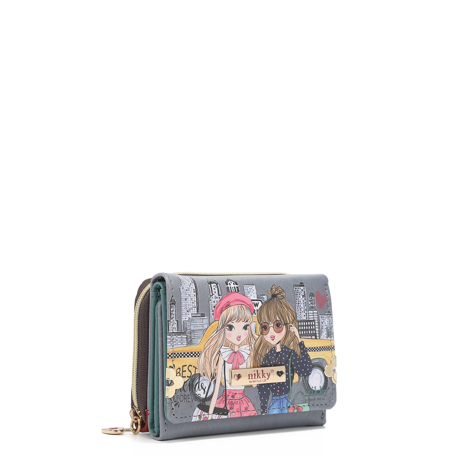 Portfolio con tripla divisione + borsa con cerniera