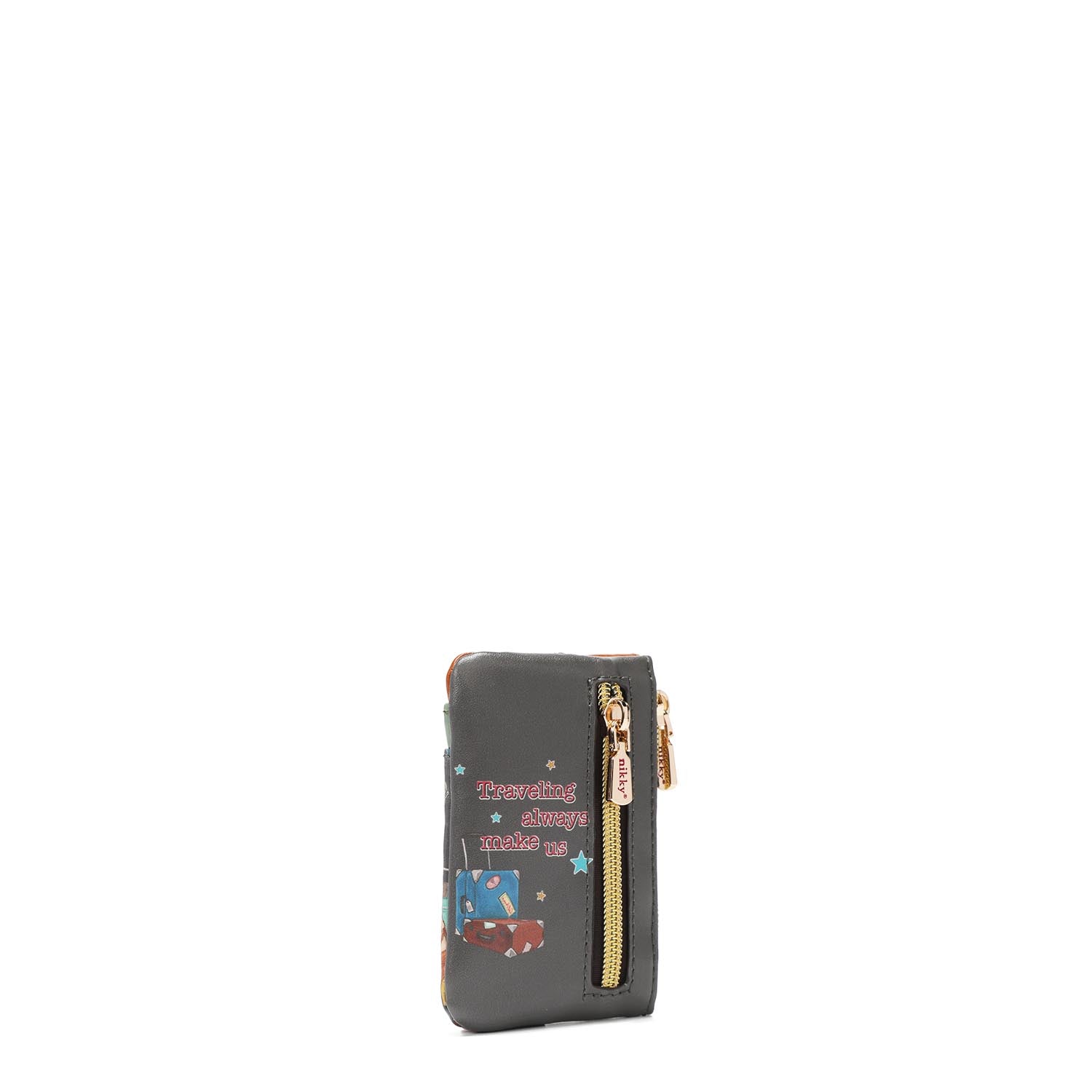 Mini cardboard with zip closure and pressure button