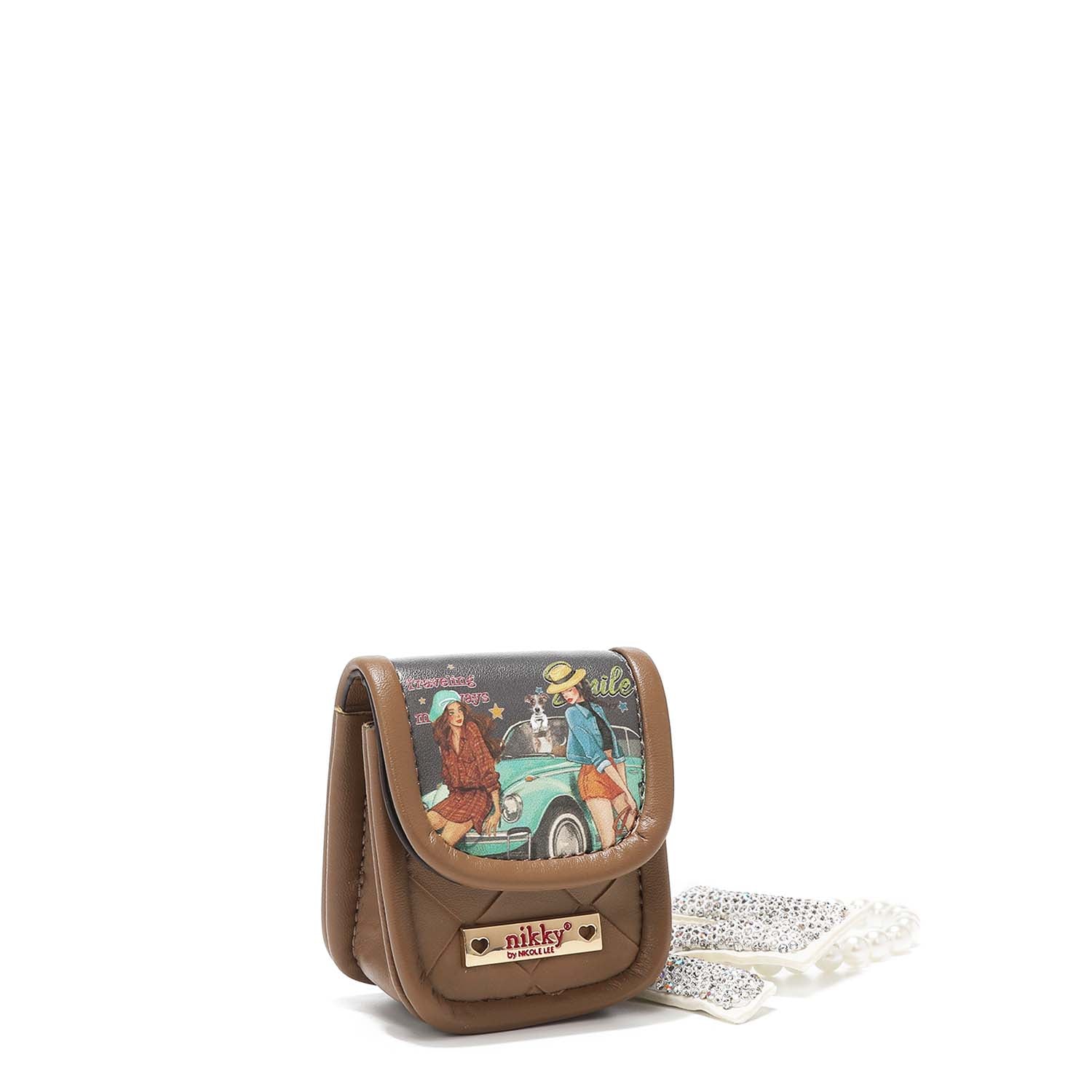 PORTACHIAVI CON PORTA APPARECCHI ACUSTICI E BRACCIALE DI PERLE <tc>NIKKY</tc>