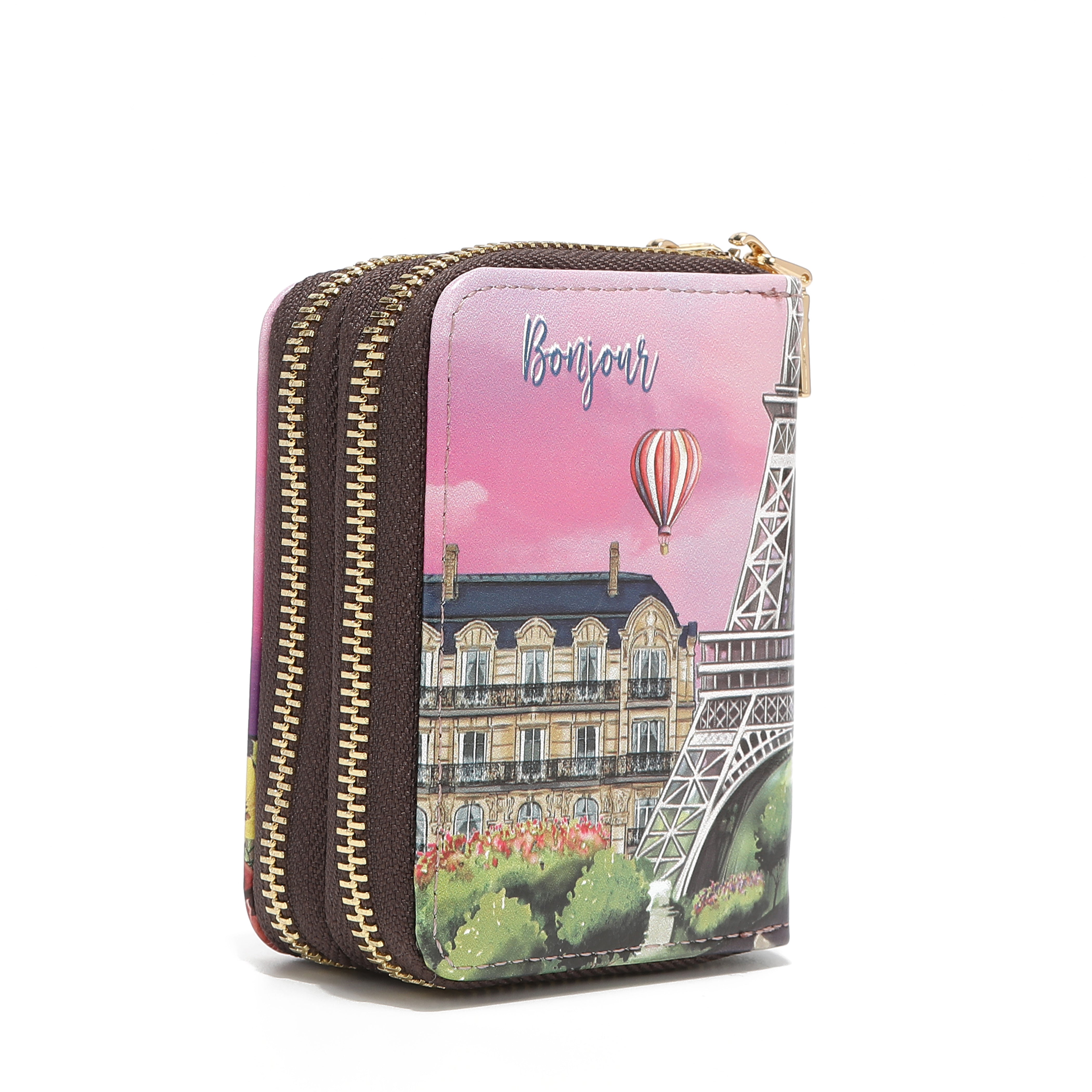 CARTERA FUNCIONAL FASHION PARA TARJETAS CON CREMALLERA DOBLE