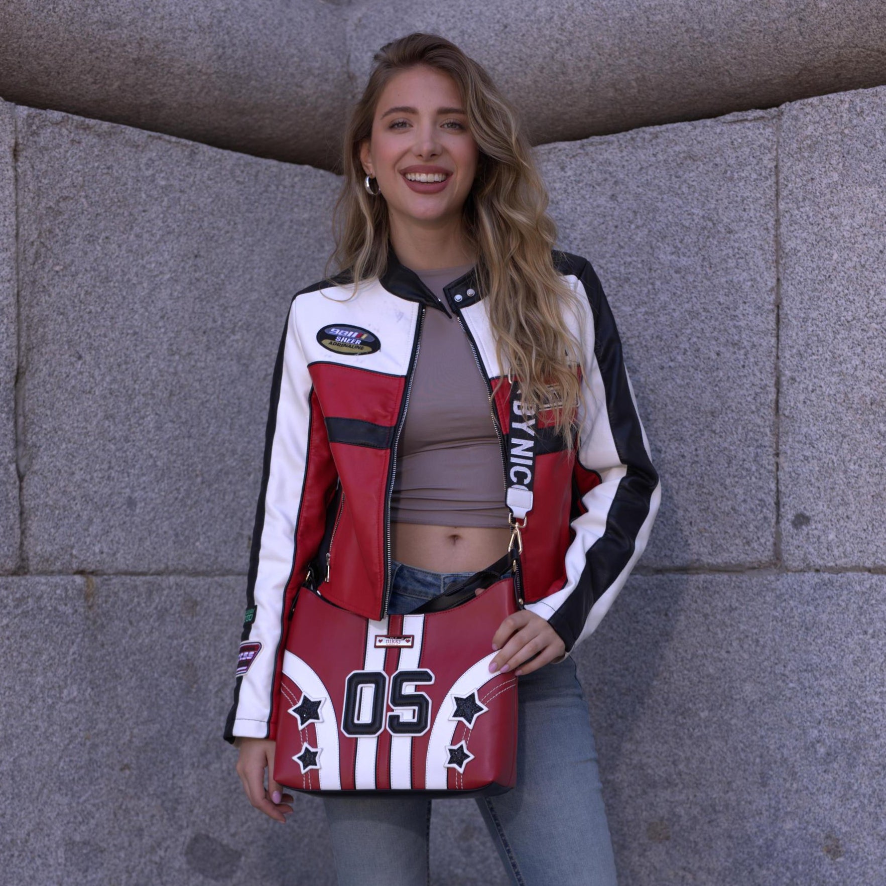 BOLSO TOTE VARSITY (BEIGE)