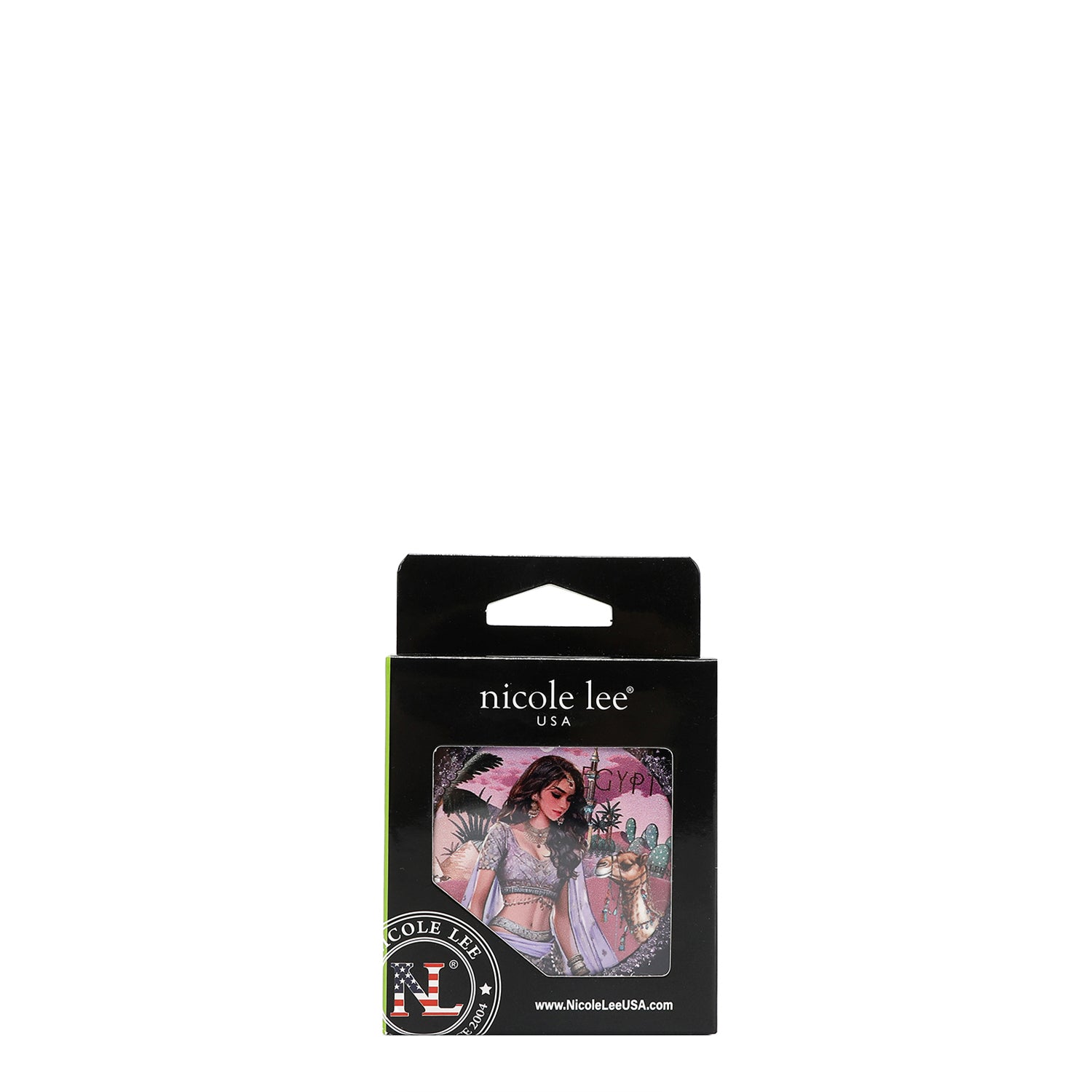 COMPACT MIRROR WITH BRUSH AND RHINESTONE (<tc>QUEEN CLEOPATRA</tc>)