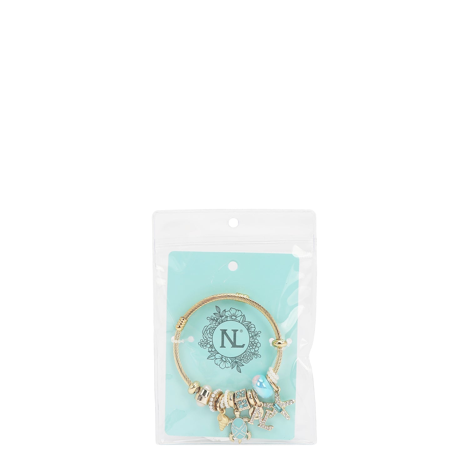 PULSERA CON DIJES DE OCEANO (AZUL)