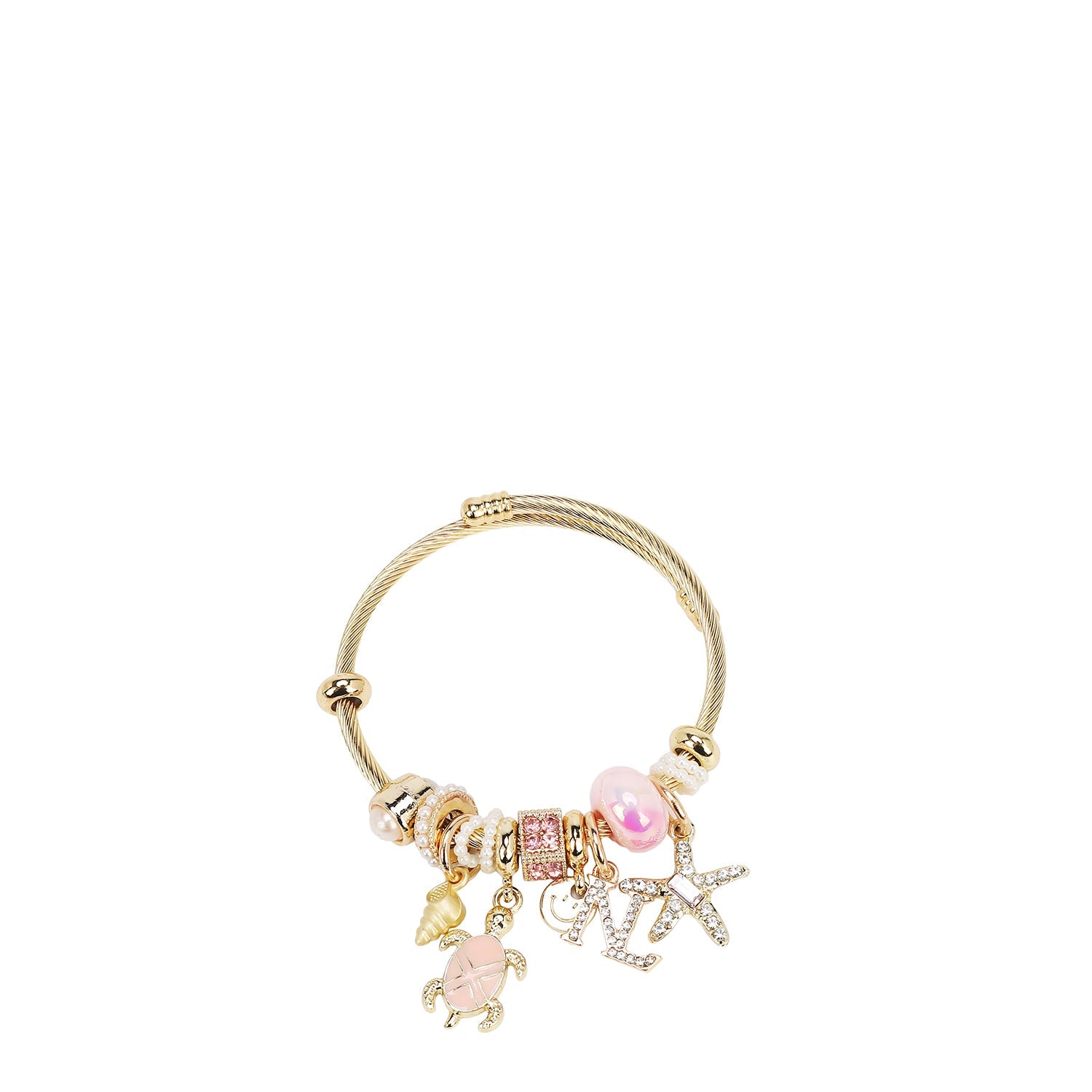 PULSERA CON DIJES DE OCEANO (ROSA)