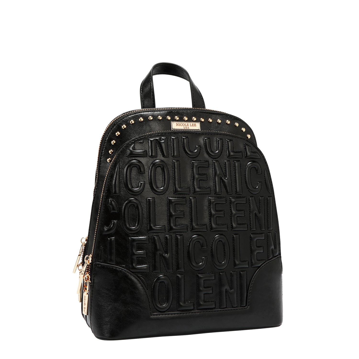 BACKPACK WITH EMBOSSED LOGO (BLACK)