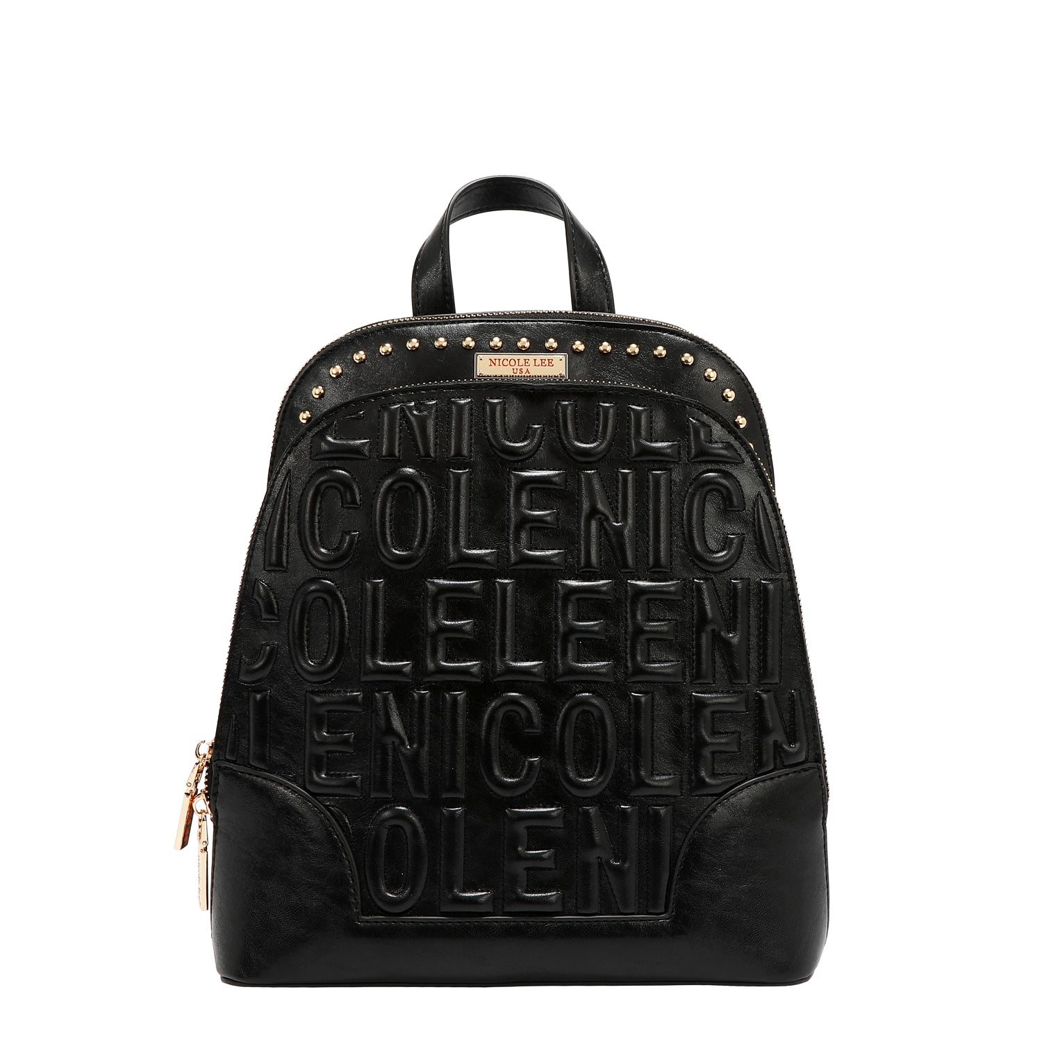 BACKPACK WITH EMBOSSED LOGO (BLACK)