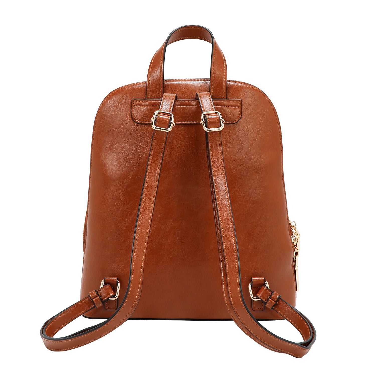 BACKPACK WITH EMBOSSED LOGO (BROWN)