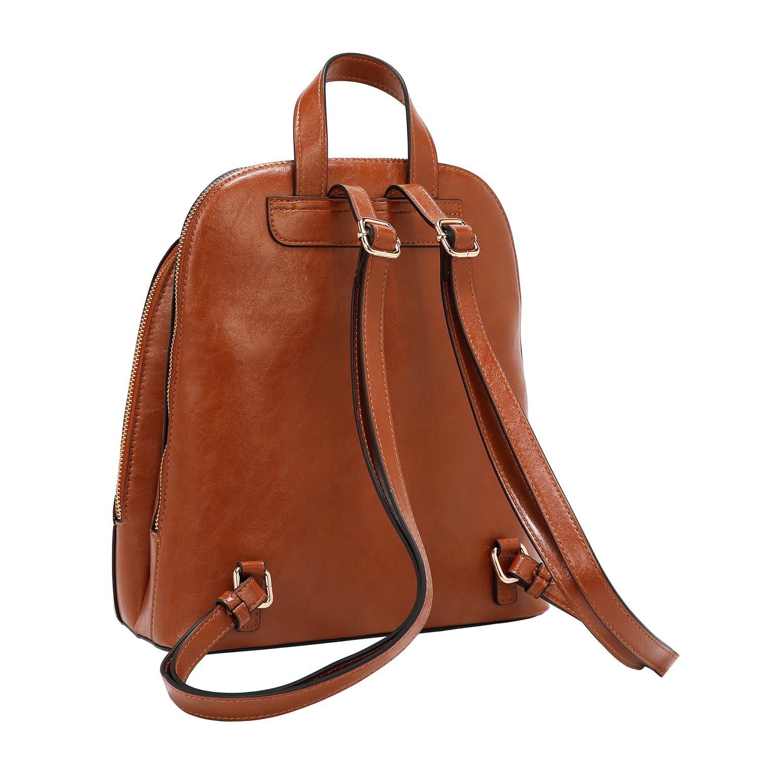BACKPACK WITH EMBOSSED LOGO (BROWN)