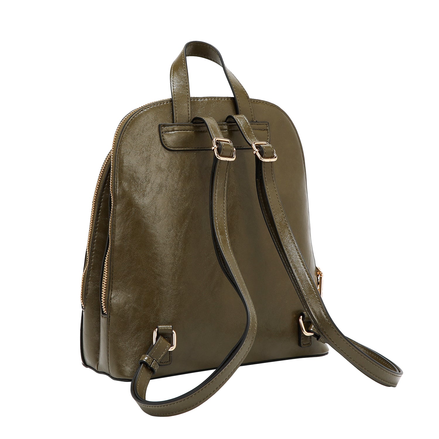 BACKPACK WITH EMBOSSED LOGO (OLIVE)