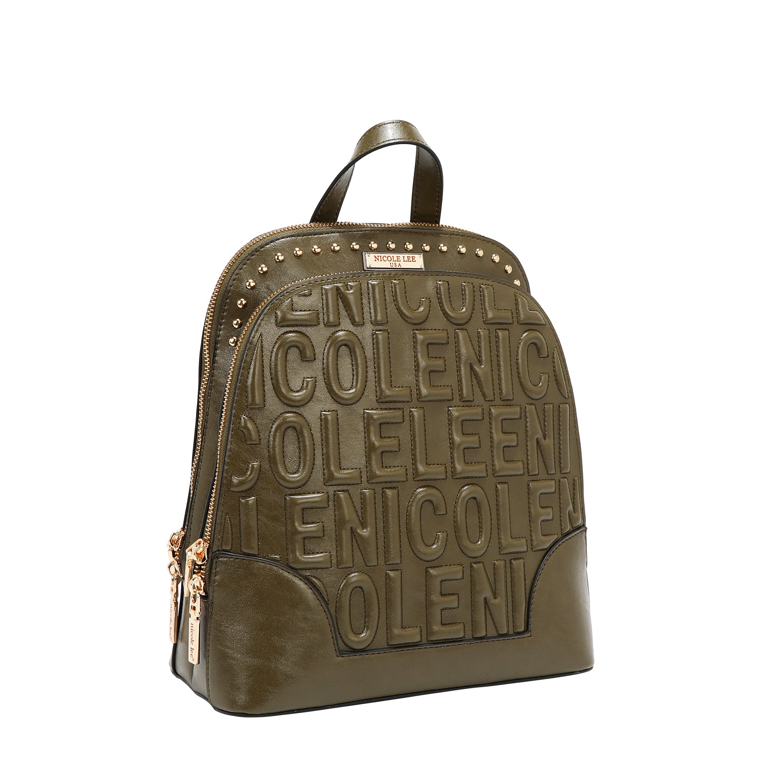 BACKPACK WITH EMBOSSED LOGO (OLIVE)