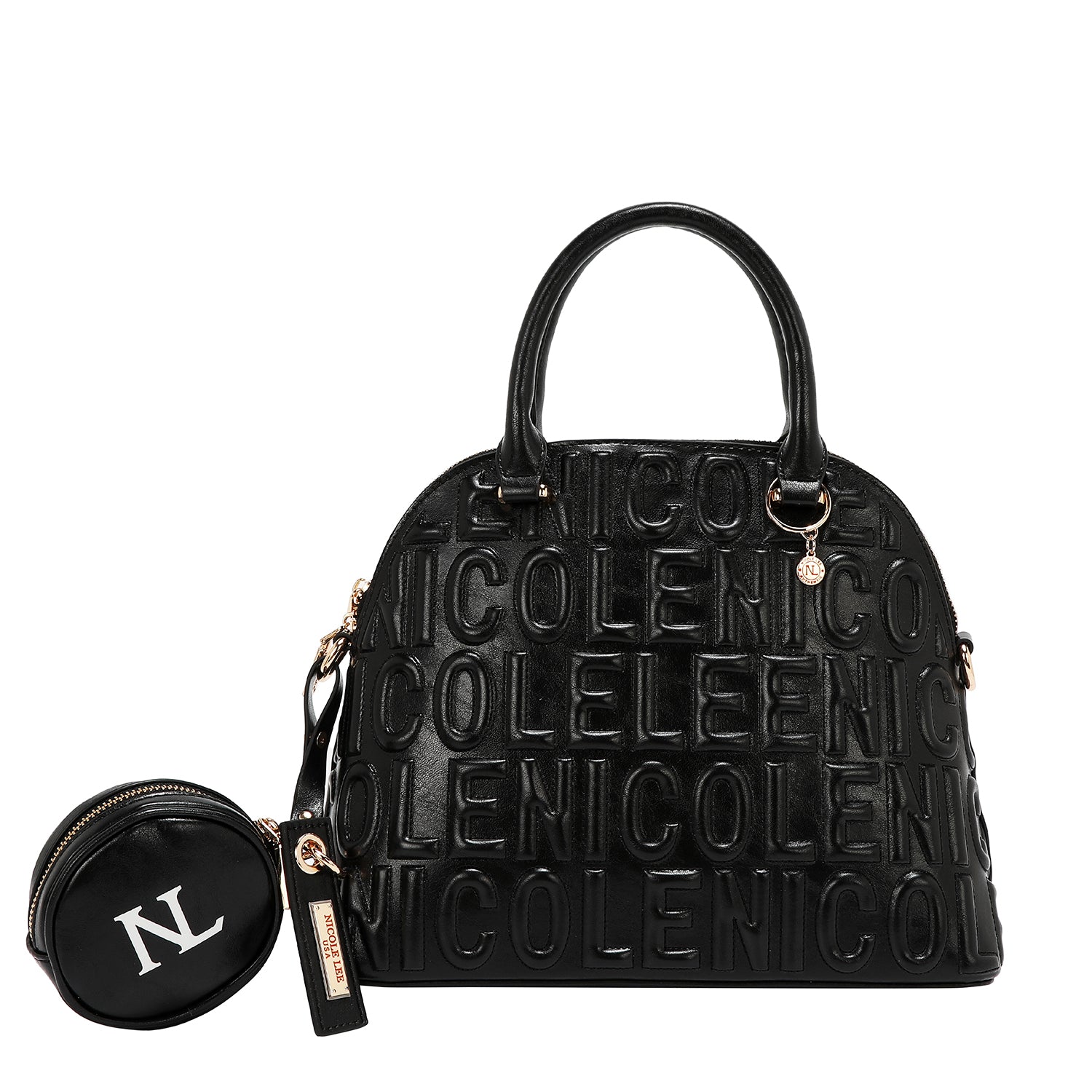 DOME BAG WITH EMBOSSED LOGO (BLACK)