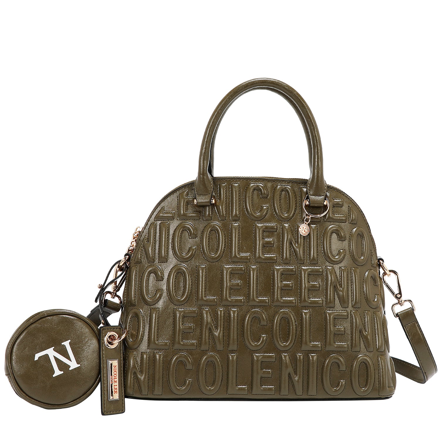 DOME BAG WITH EMBOSSED LOGO (OLIVE)