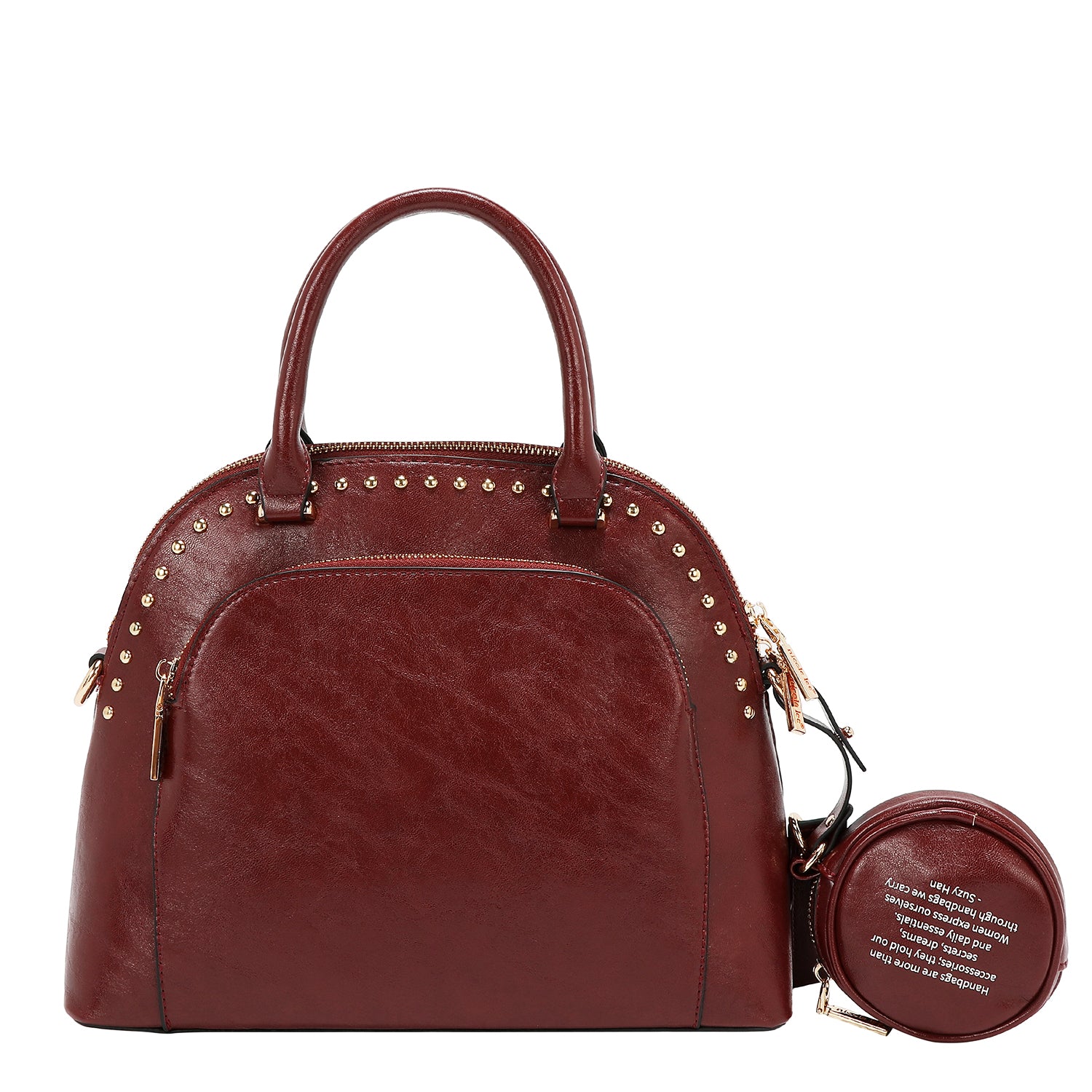 DOME BAG WITH EMBOSSED LOGO (WINE)