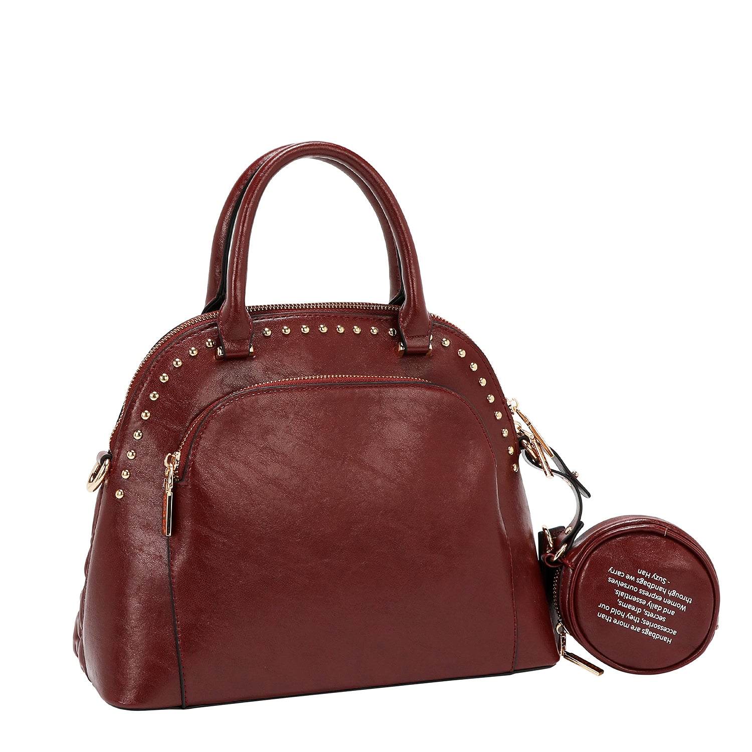 DOME BAG WITH EMBOSSED LOGO (WINE)