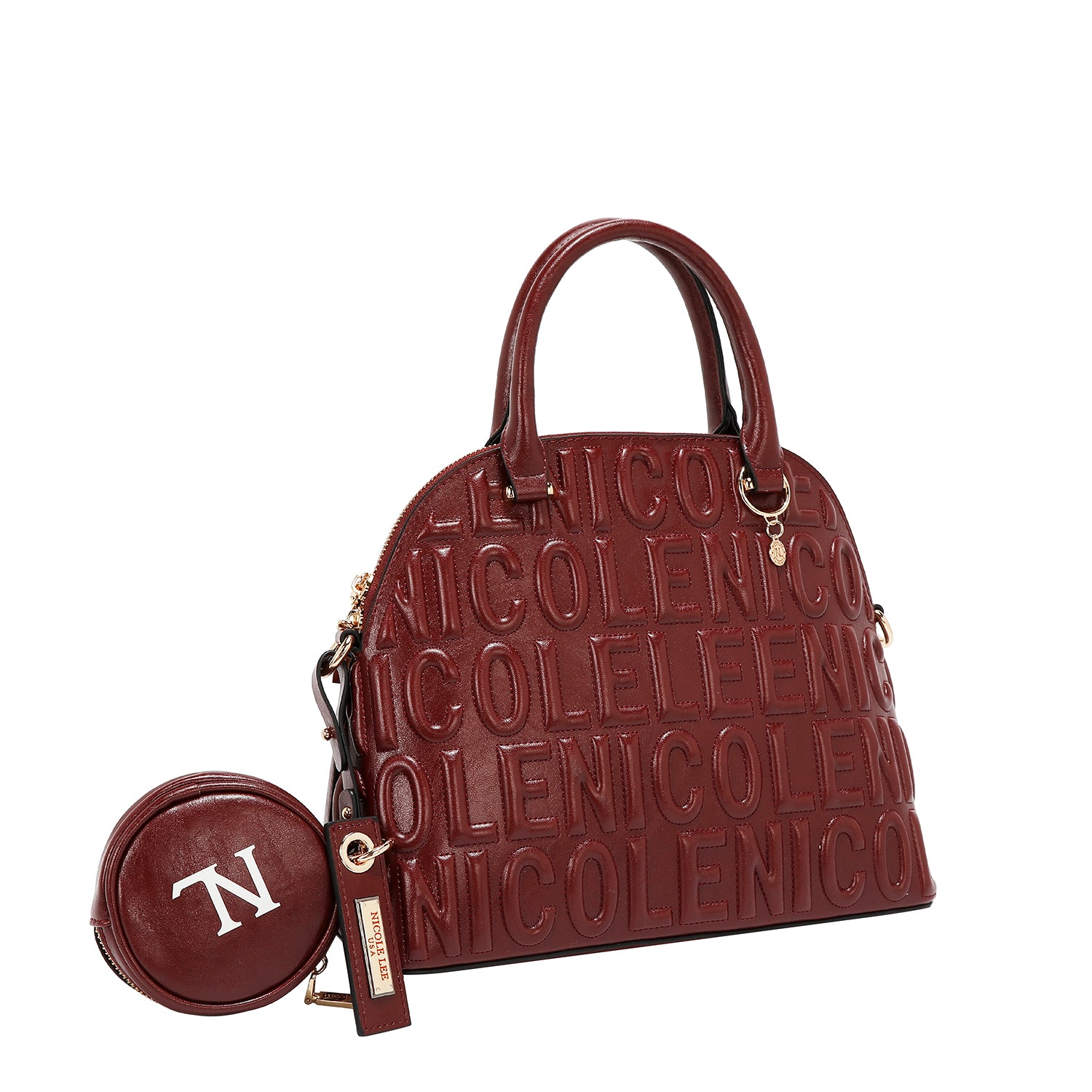 DOME BAG WITH EMBOSSED LOGO (WINE)