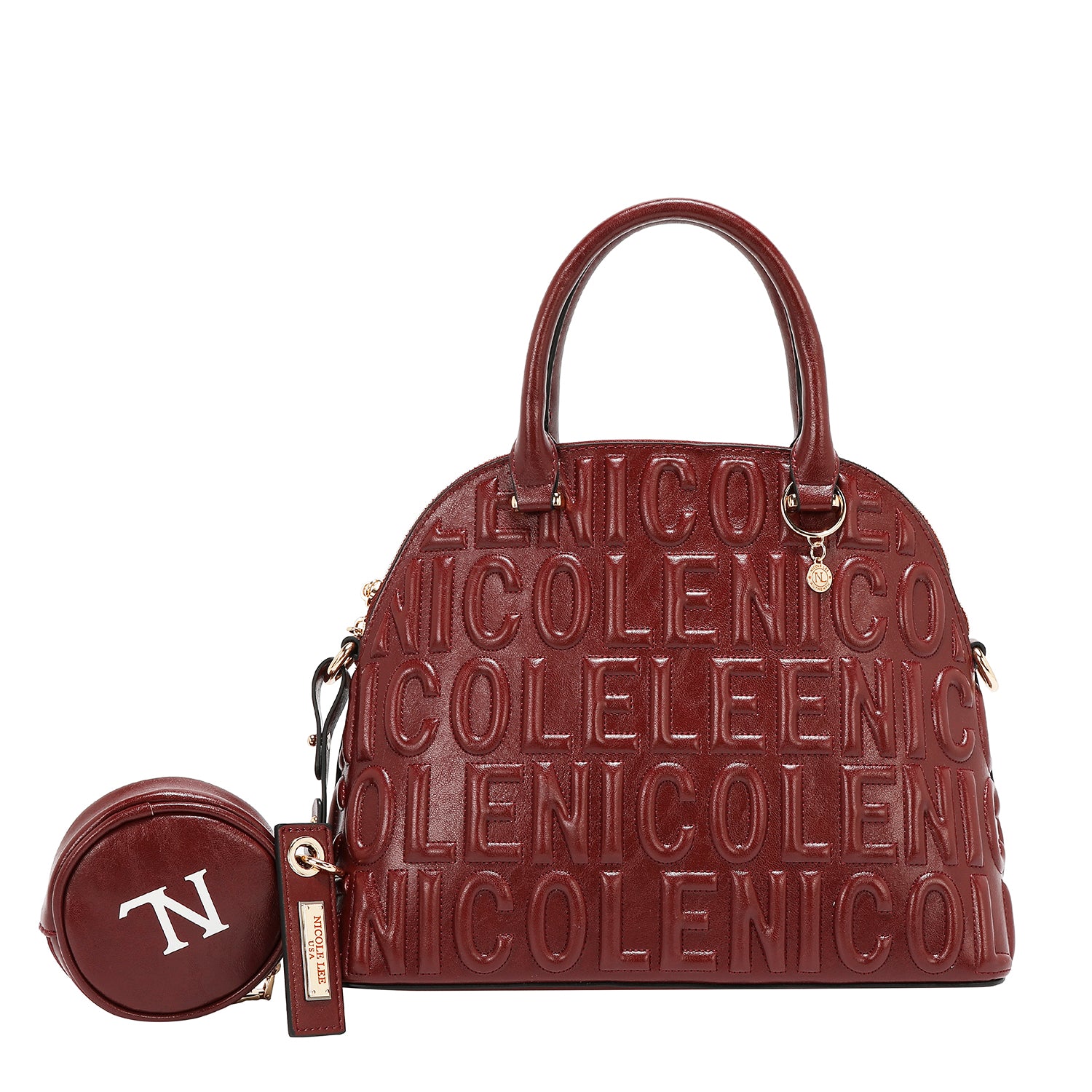 DOME BAG WITH EMBOSSED LOGO (WINE)