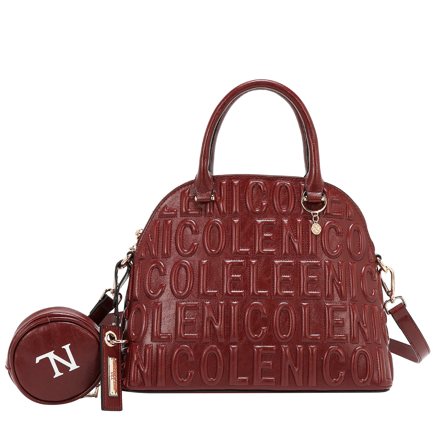 DOME BAG WITH EMBOSSED LOGO (WINE)