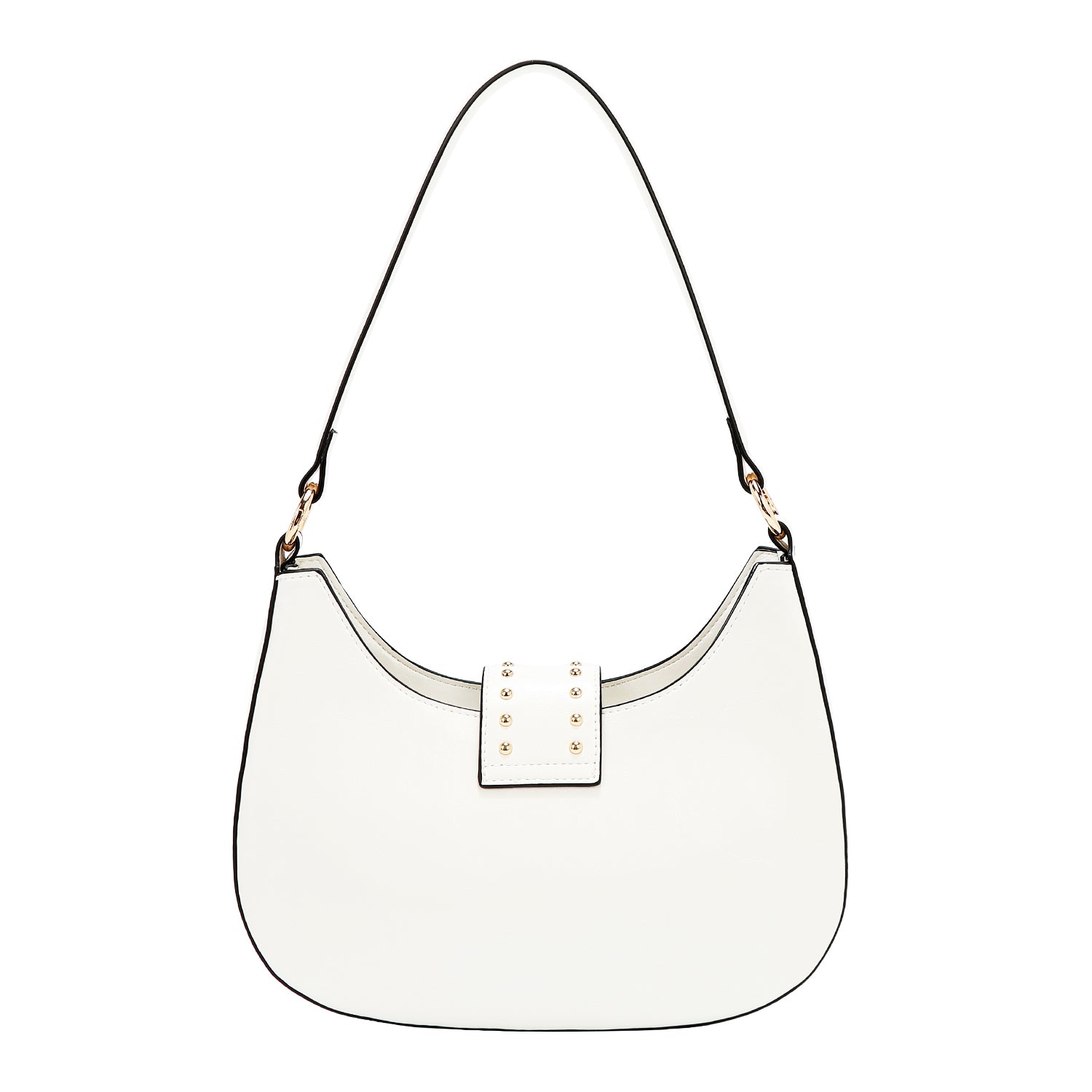 SHOULDER BAG WITH EMBOSSED LOGO (WHITE)