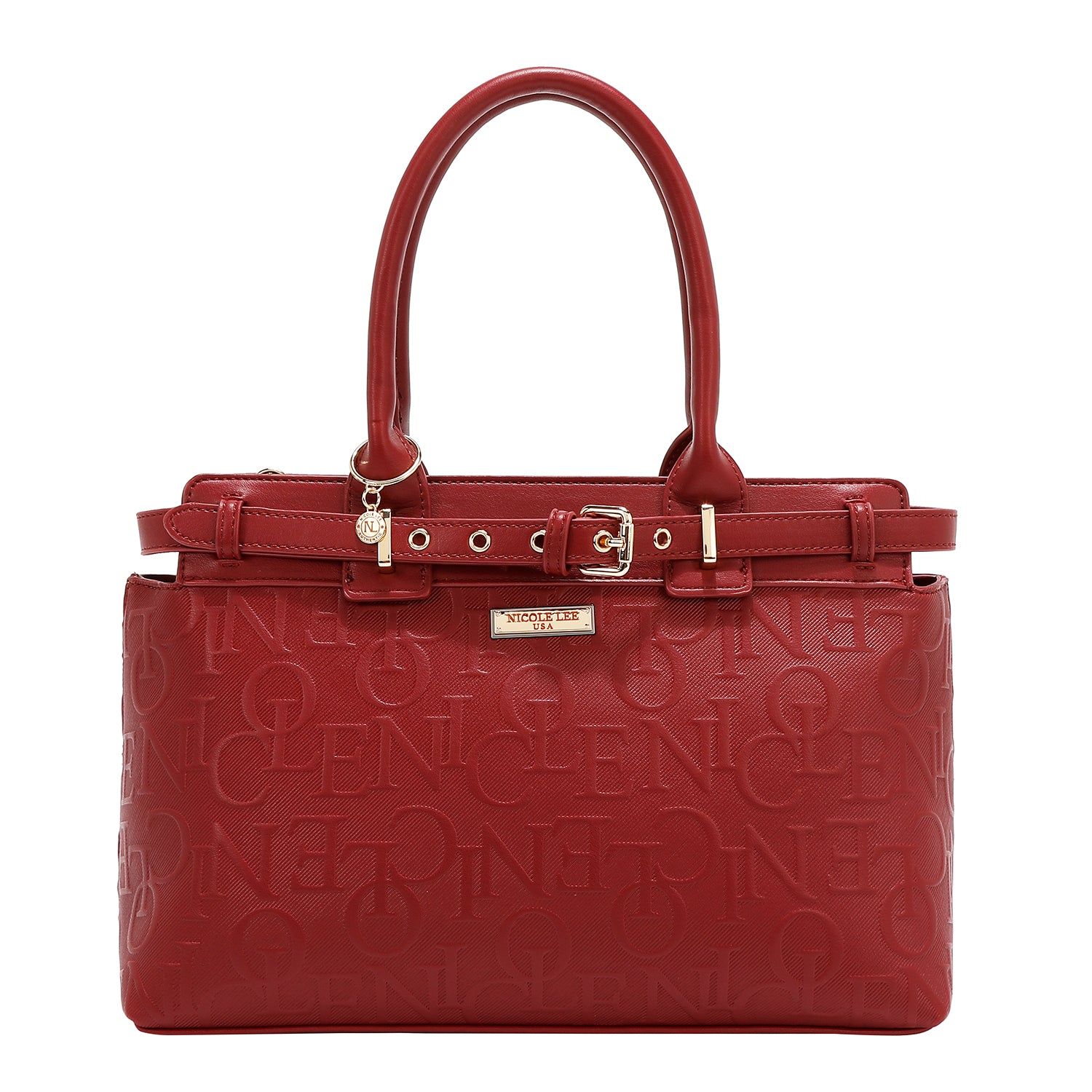 Satchel -Tasche Eleganz in Relief (rot)