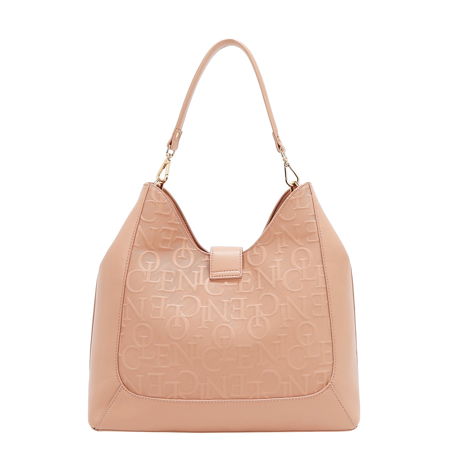 Large shoulder bag relief elegance (pink)