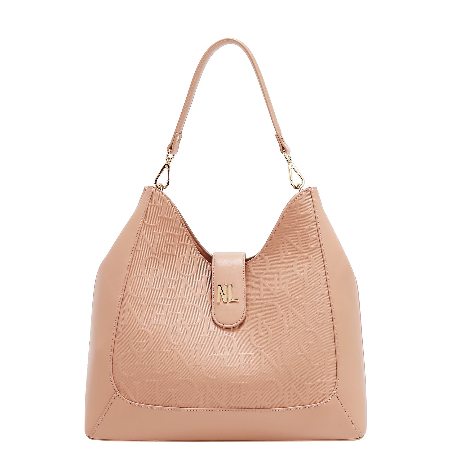 Large shoulder bag relief elegance (pink)