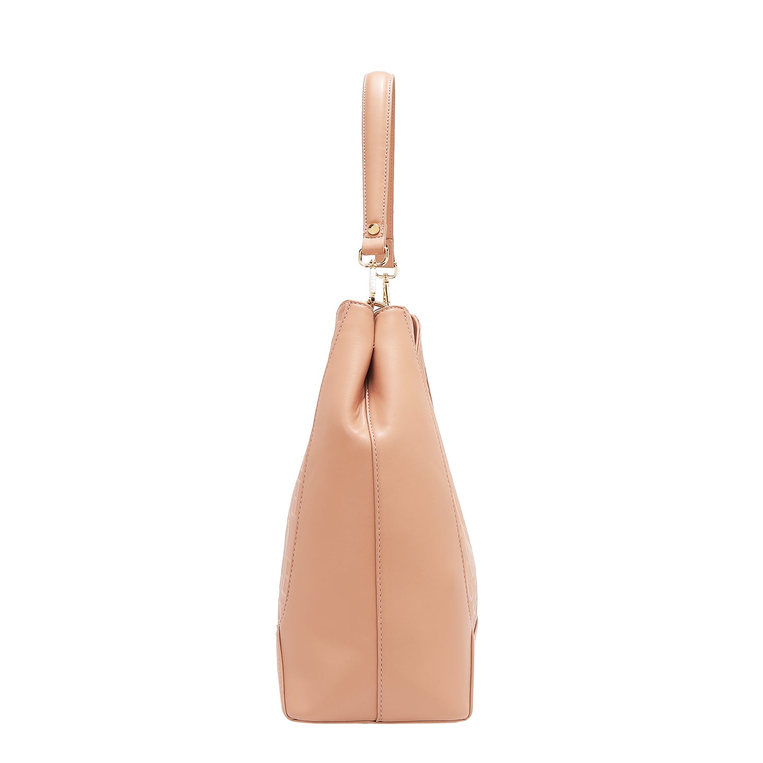 Large shoulder bag relief elegance (pink)