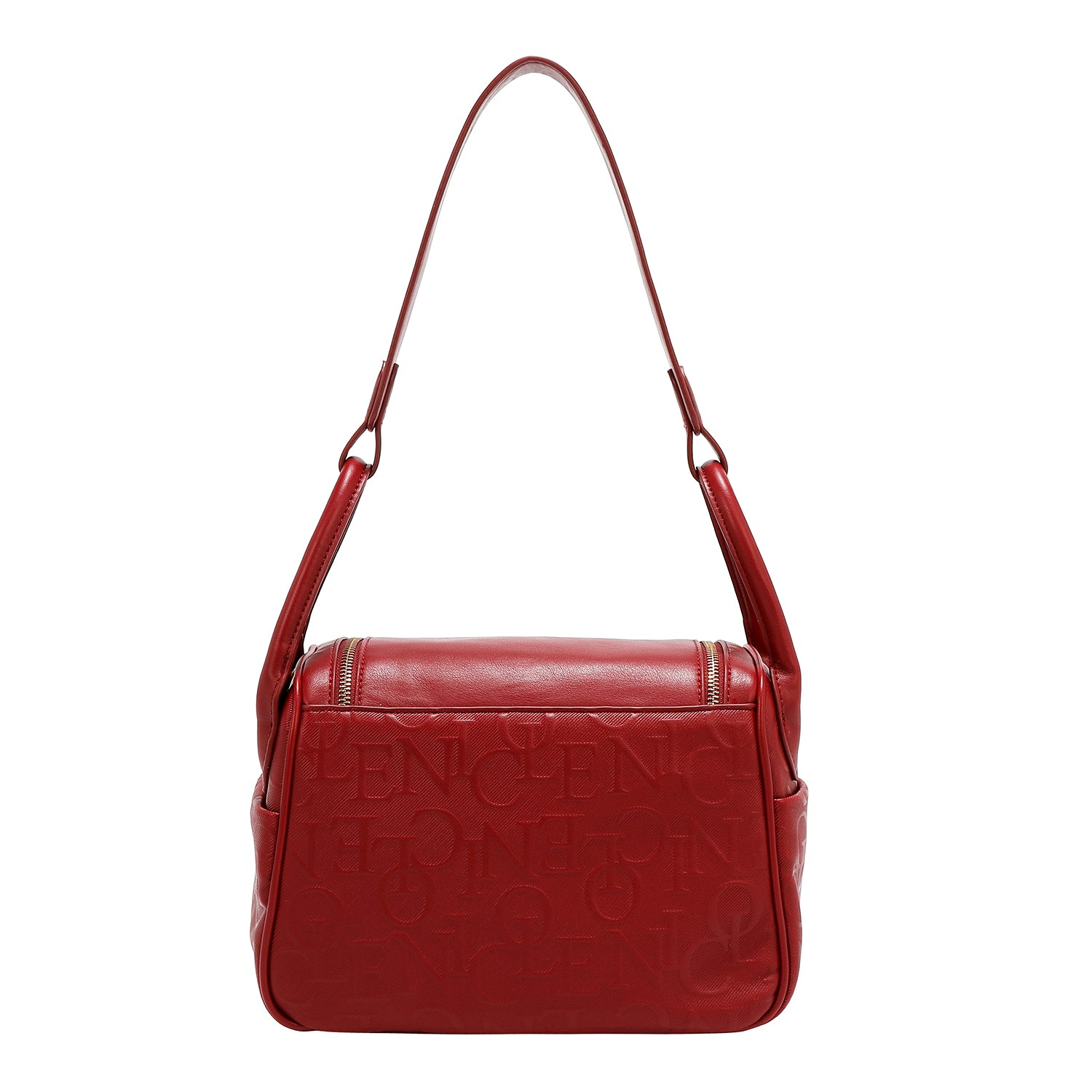 EMBOSSED ELEGANCE SHOULDER BAG (RED)