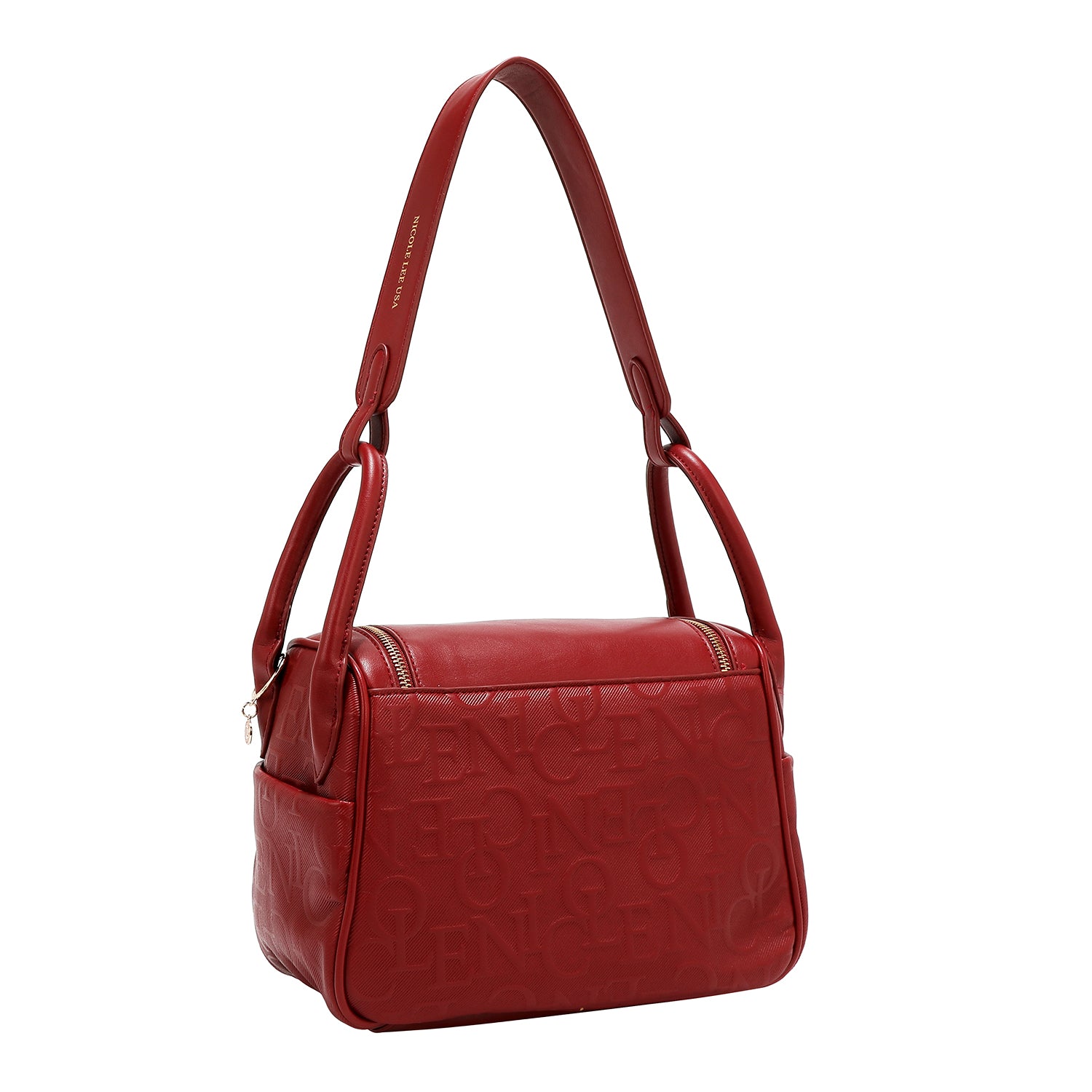 EMBOSSED ELEGANCE SHOULDER BAG (RED)