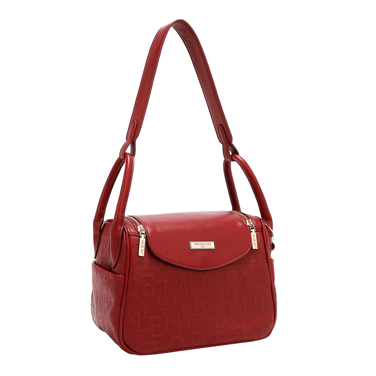 EMBOSSED ELEGANCE SHOULDER BAG (RED)
