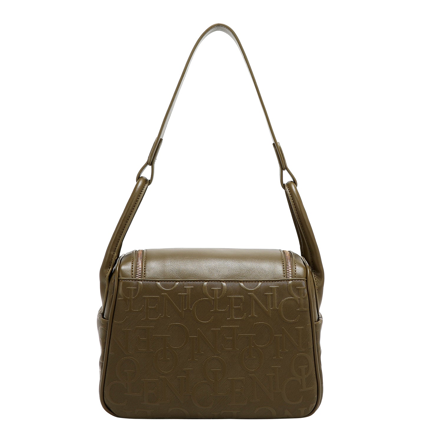 EMBOSSED ELEGANCE SHOULDER BAG (OLIVE)
