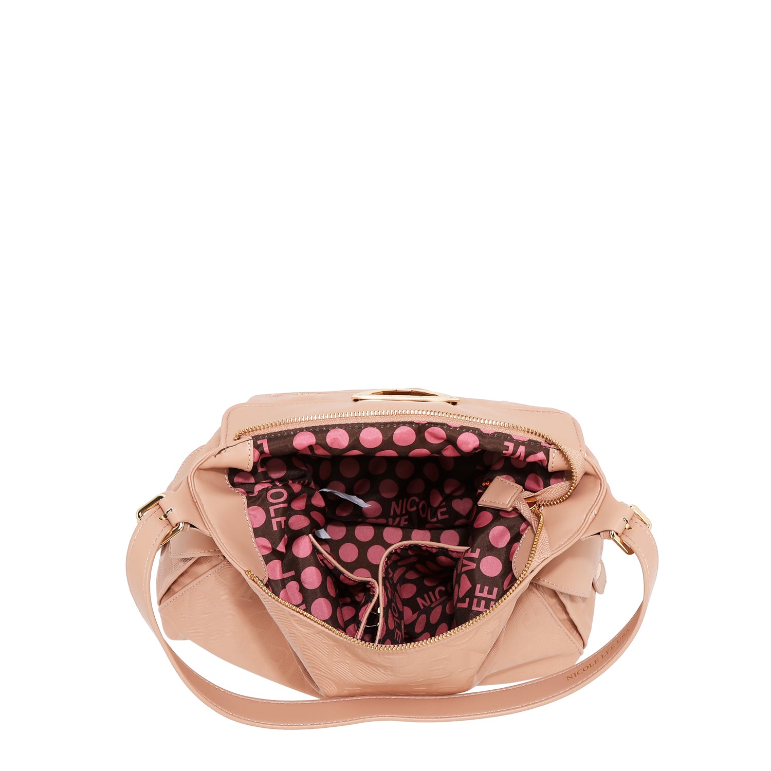 Large shoulder bag relief elegance (black)