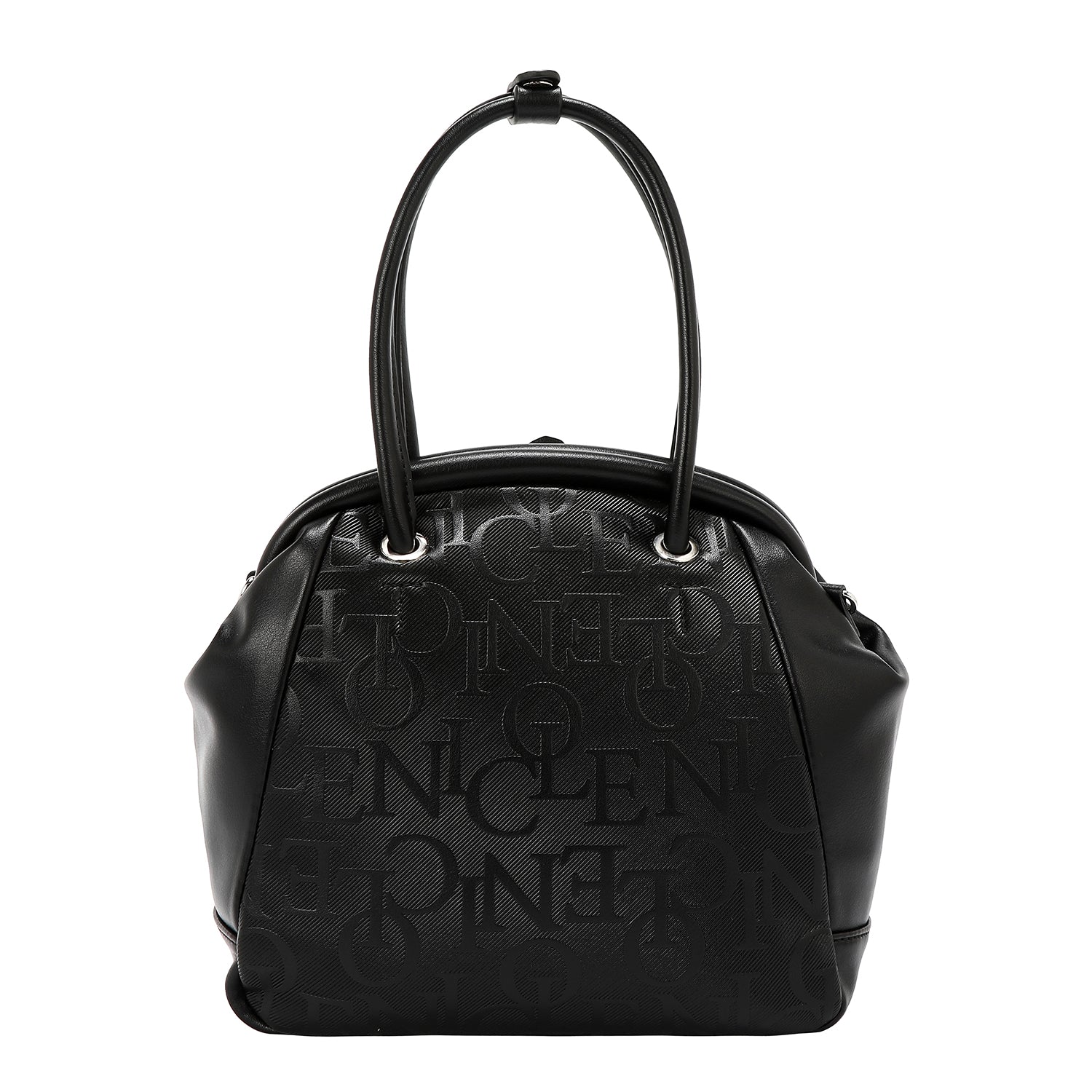 Shoulder bag with elegant relief frame (black)