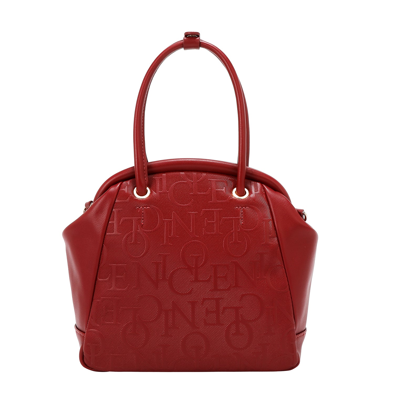 Shoulder bag with elegant relief frame (red)