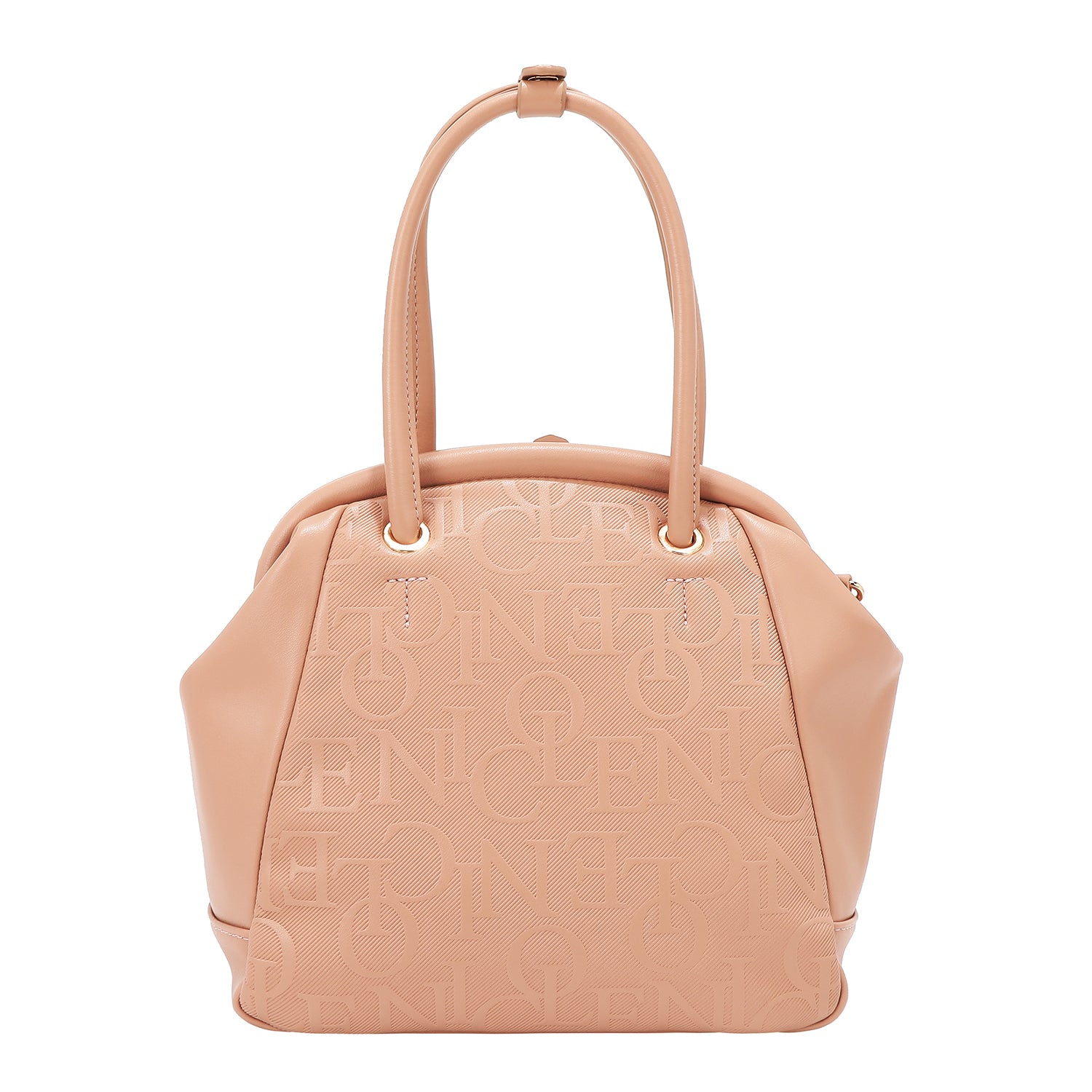 Shoulder bag with elegant relief frame (pink)