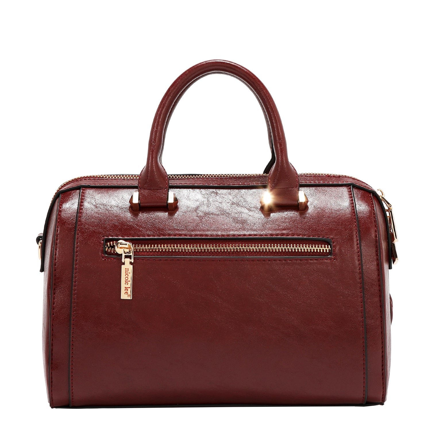 BOSTON BAG WITH EMBOSSED LOGO (WINE)