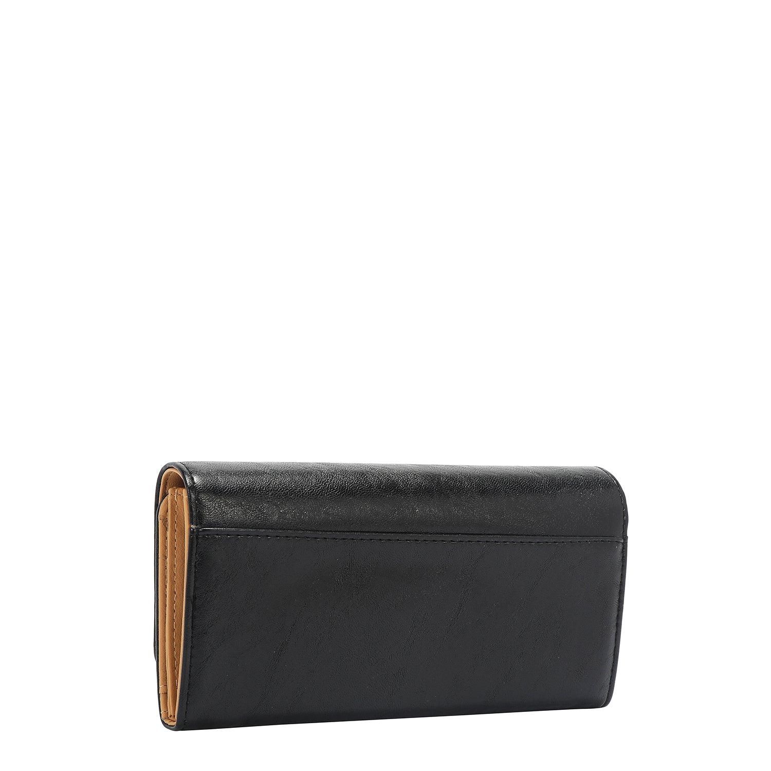 TRI-FOLD WALLET WITH EMBOSSED LOGO (BLACK)