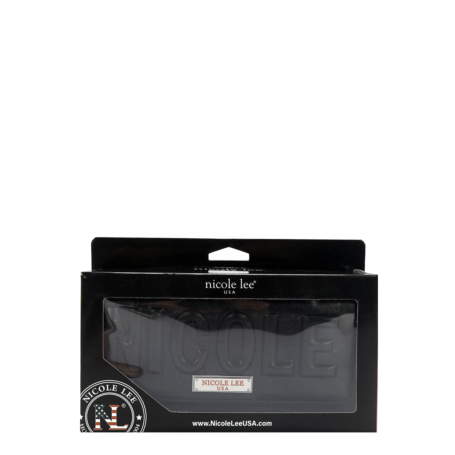 TRI-FOLD WALLET WITH EMBOSSED LOGO (BLACK)