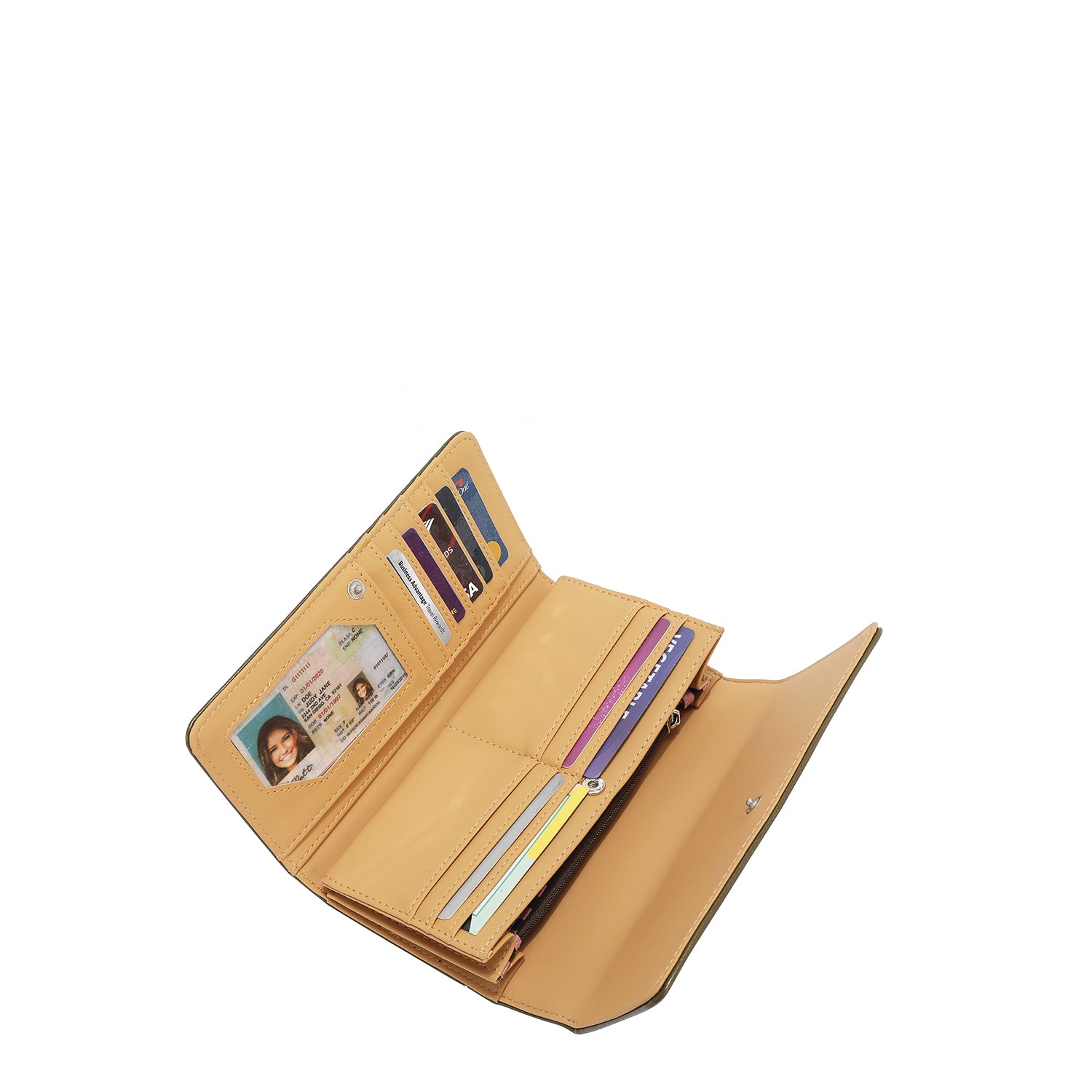 TRI-FOLD WALLET WITH EMBOSSED LOGO (BLACK)