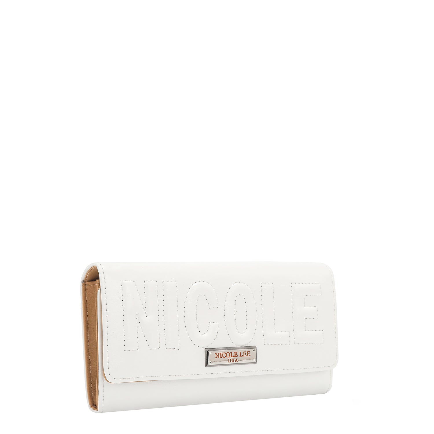 TRI-FOLD WALLET WITH EMBOSSED LOGO (WHITE)
